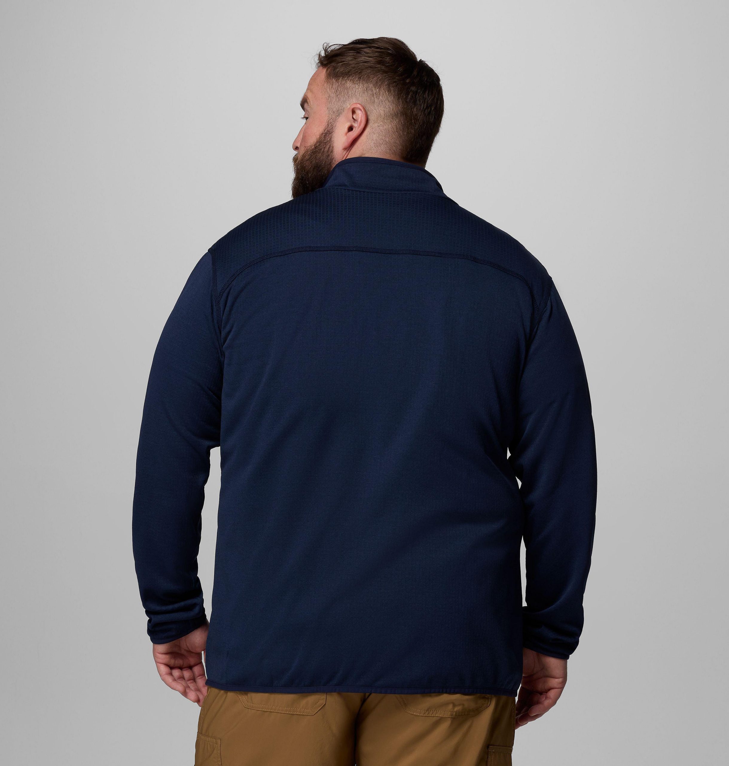 miesten essential hike grid -fleecetäysvetoketjullinen takki - iso