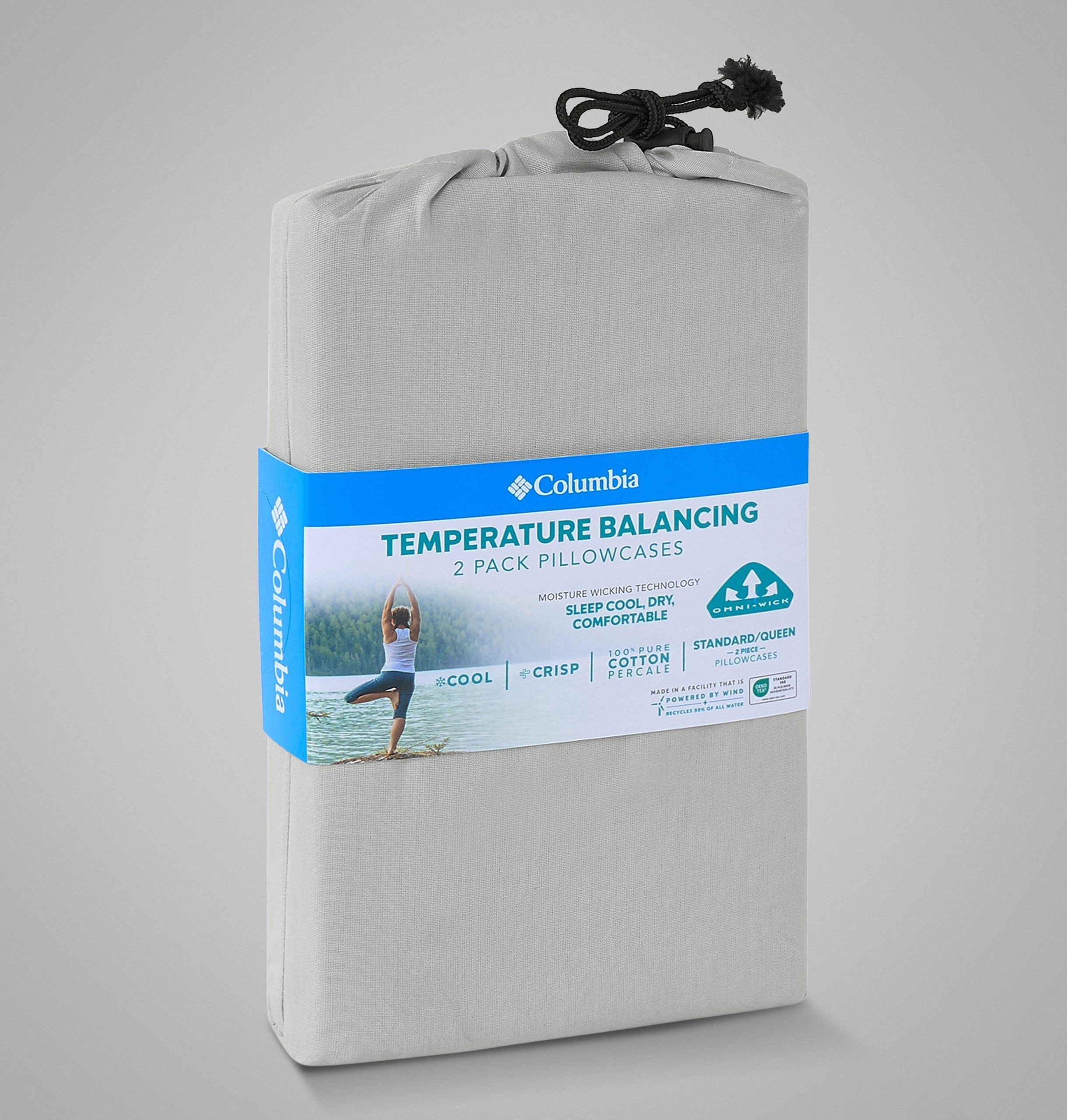 omni-wick cotton percale -tyynyliina viilentävällä materiaalilla - standard