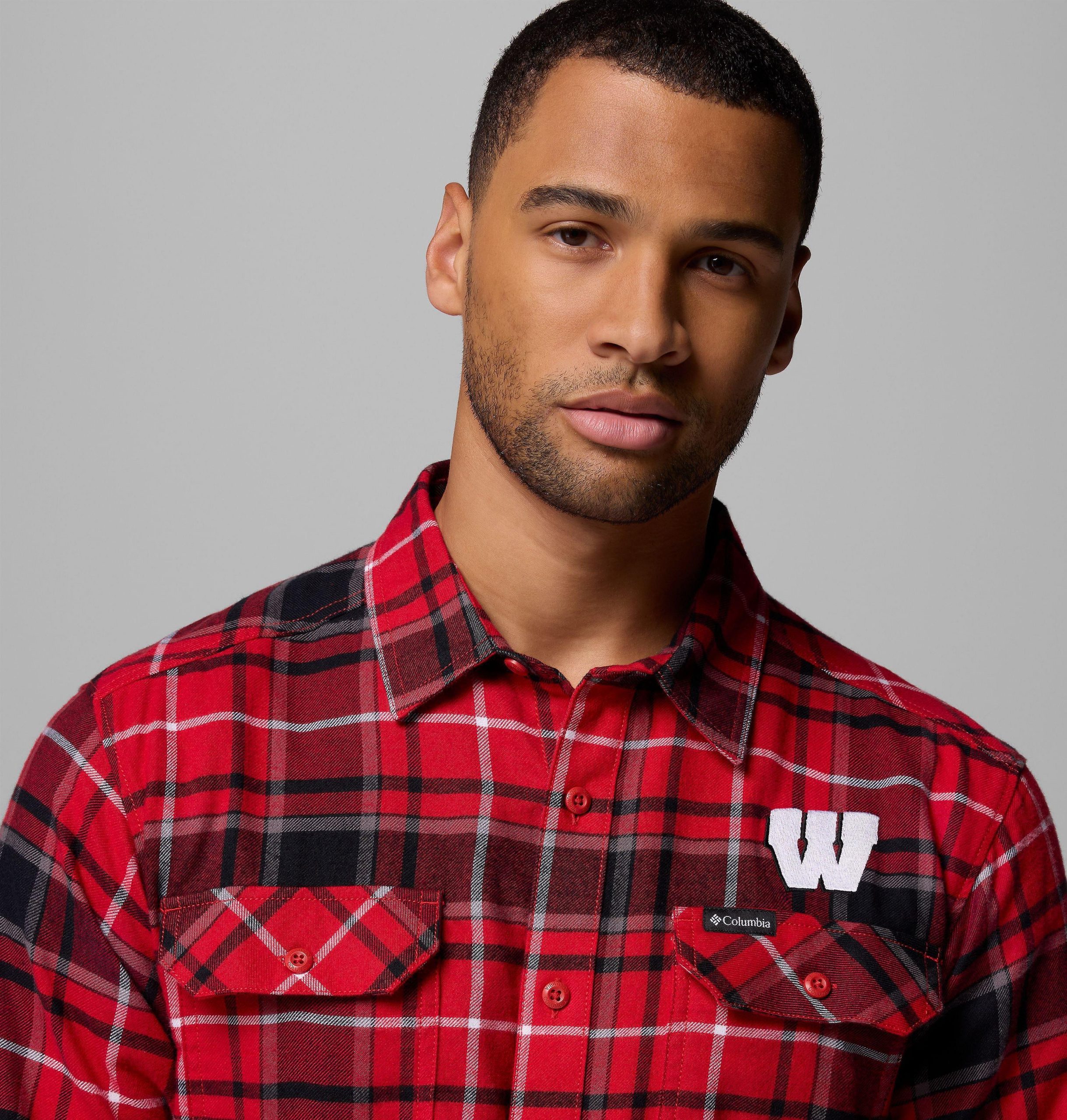 miesten collegiate flare gun flannel -pitkähihainen paita - wisconsin