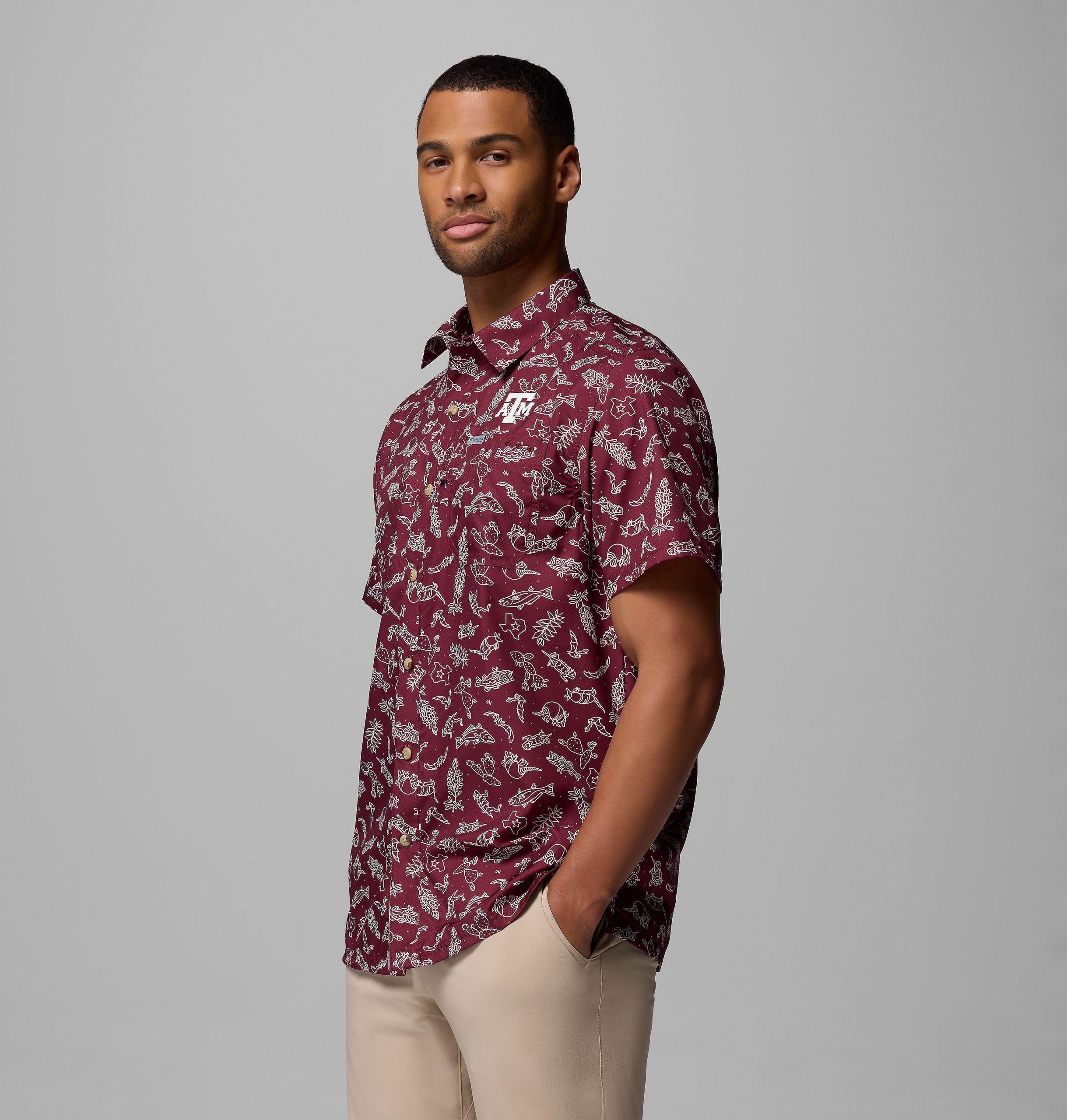 miesten collegiate pfg super slack tide -paita - texas am