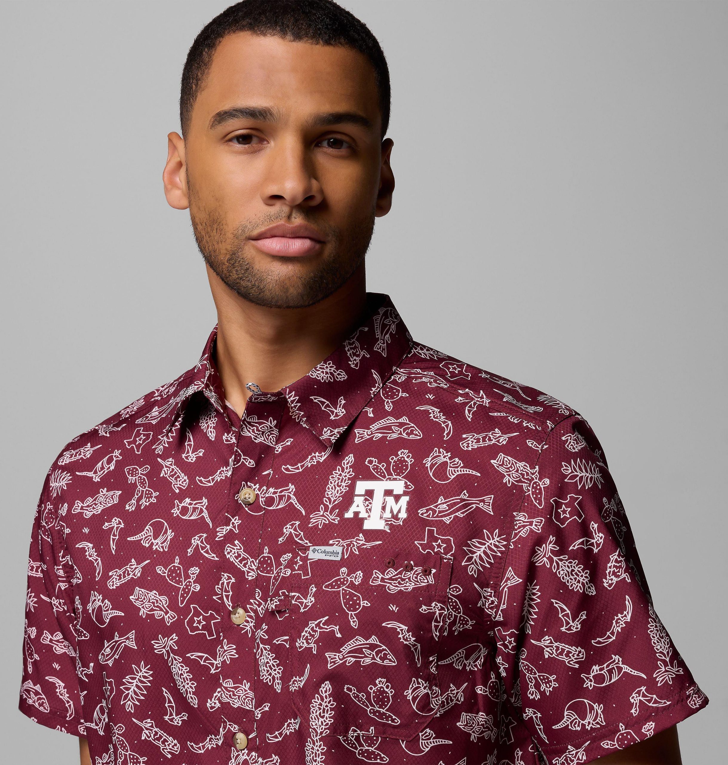 miesten collegiate pfg super slack tide -paita - texas am