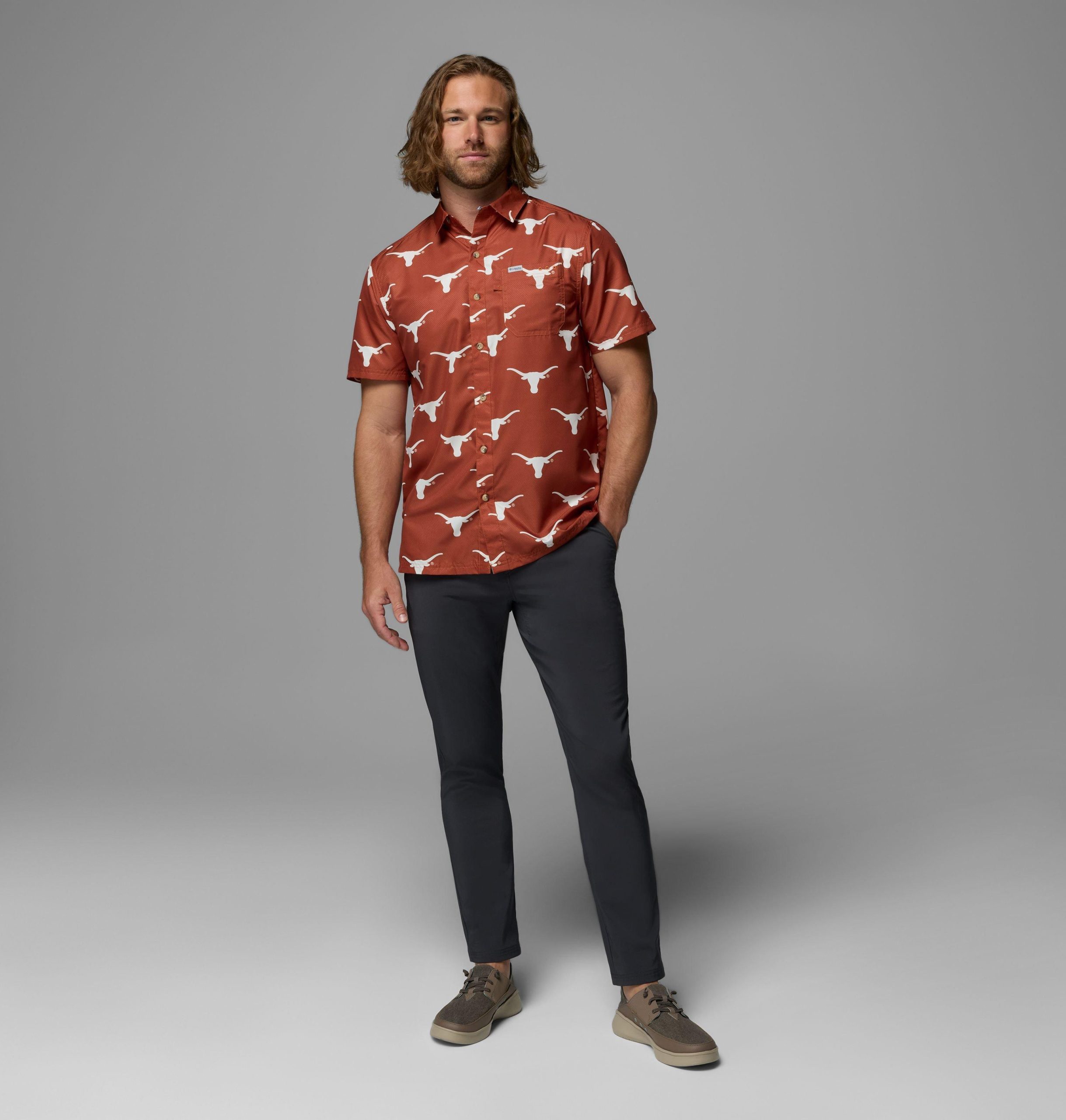 miesten collegiate pfg super slack tide -paita - texas