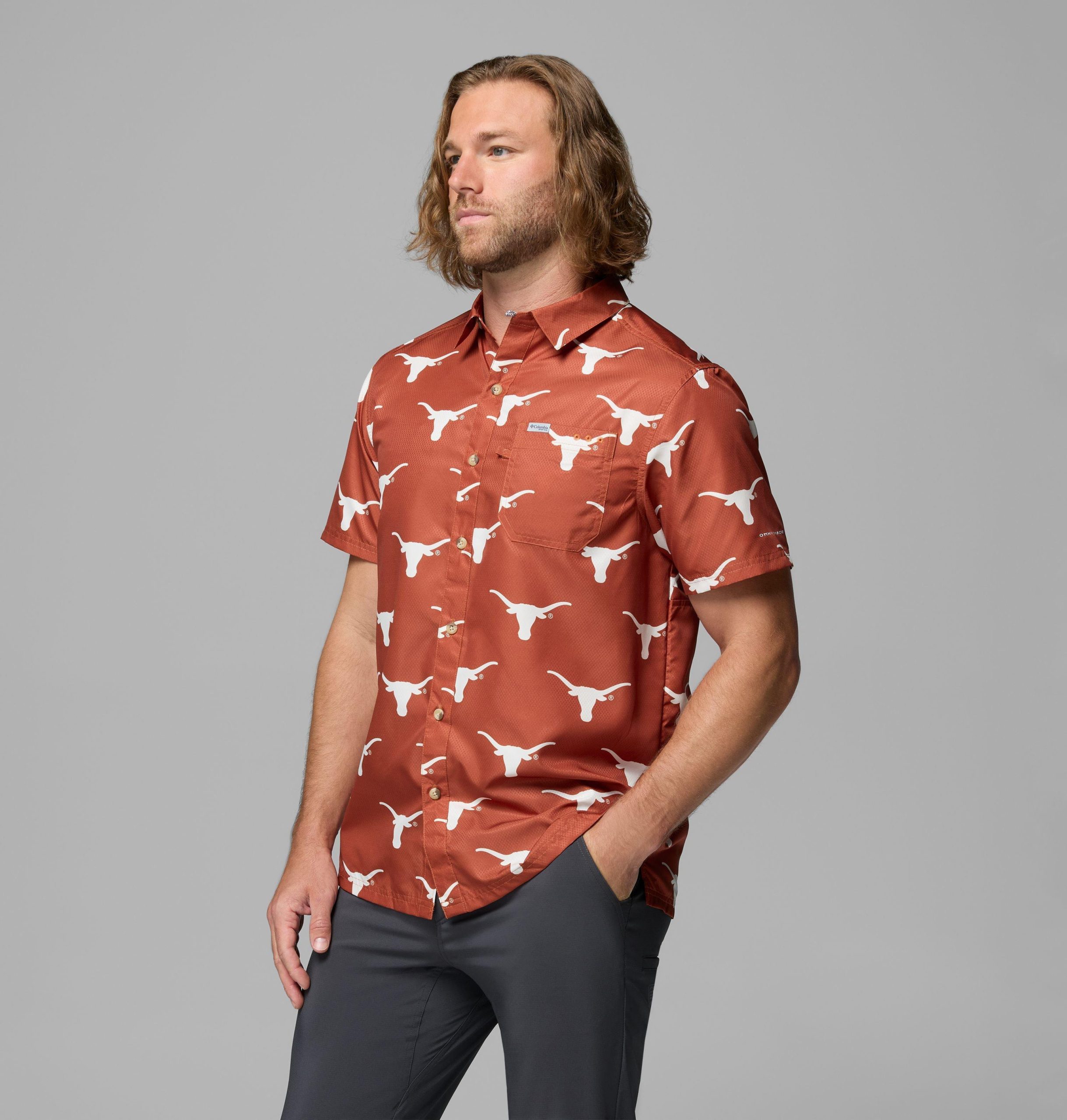 miesten collegiate pfg super slack tide -paita - texas