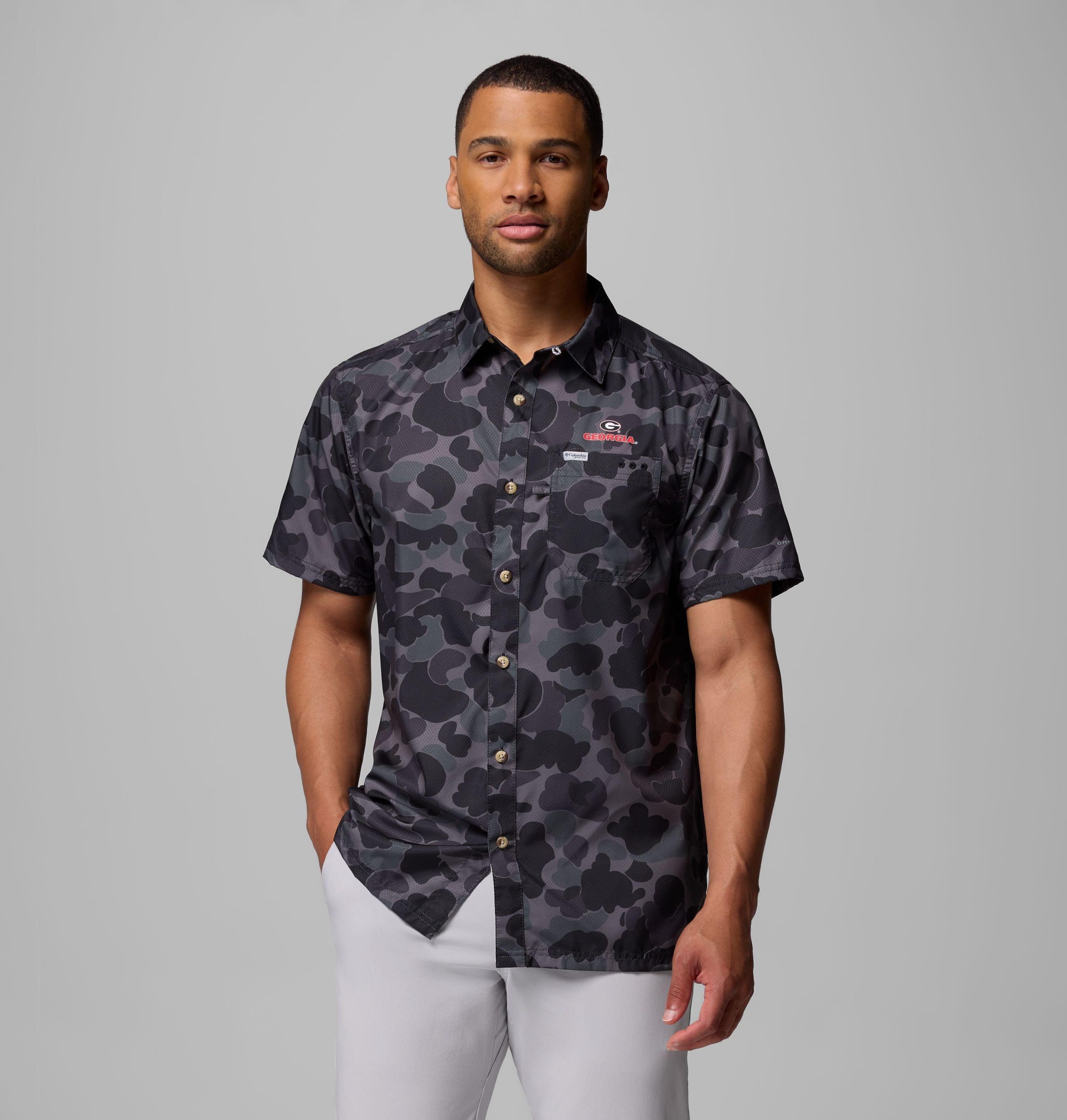 miesten collegiate pfg super slack tide -paita - georgia