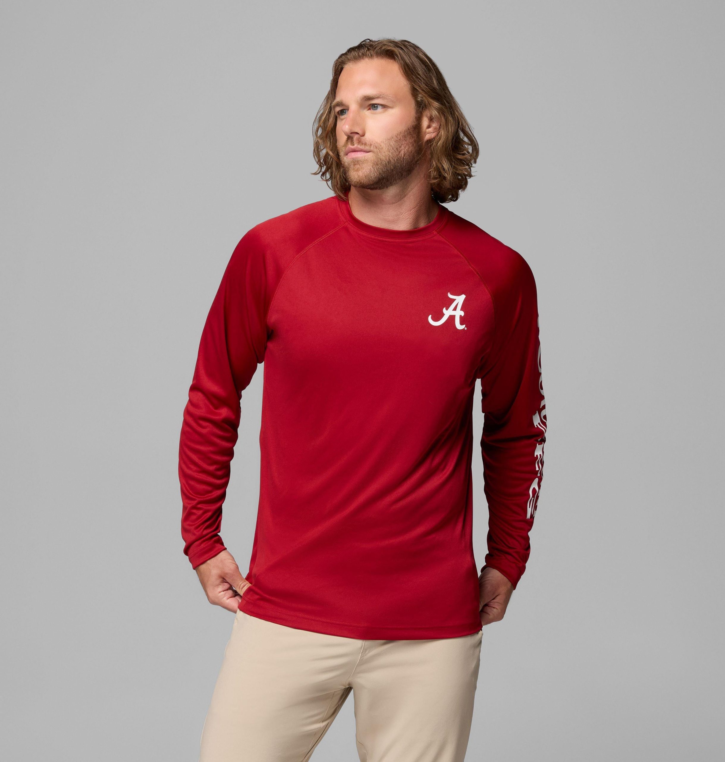 miesten collegiate pfg terminal tackle pitkähihainen paita - alabama