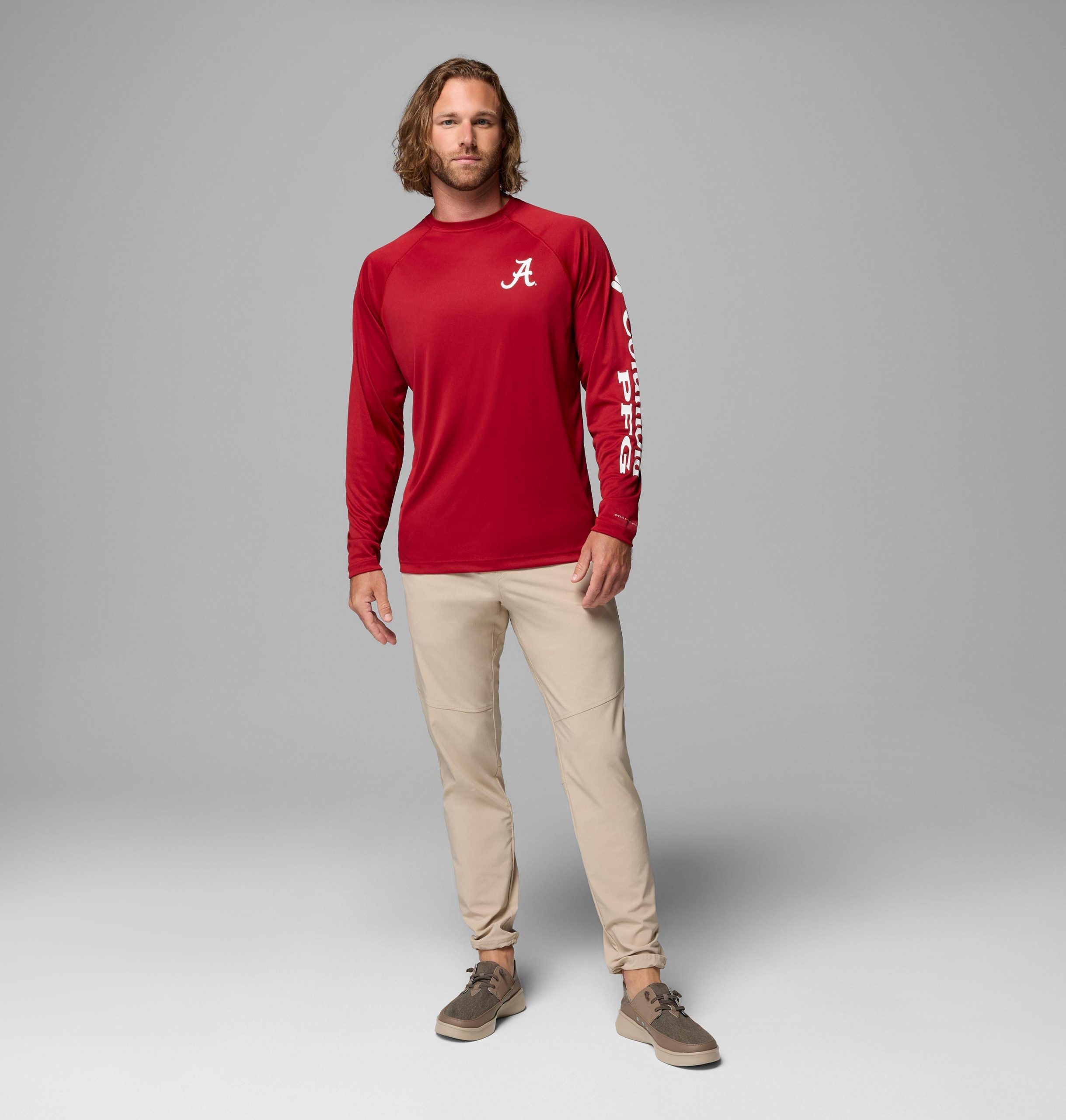 miesten collegiate pfg terminal tackle pitkähihainen paita - alabama