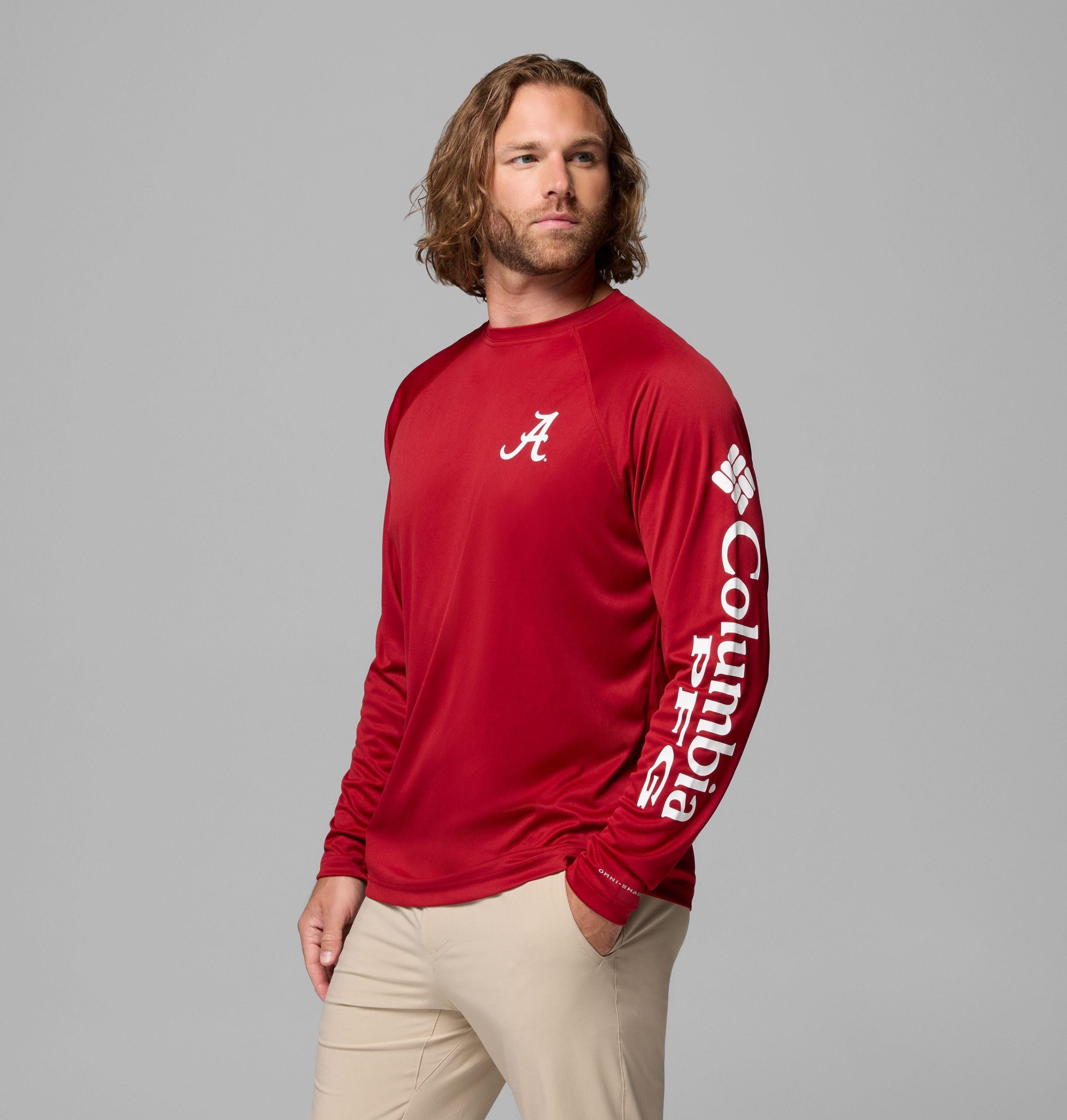miesten collegiate pfg terminal tackle pitkähihainen paita - alabama