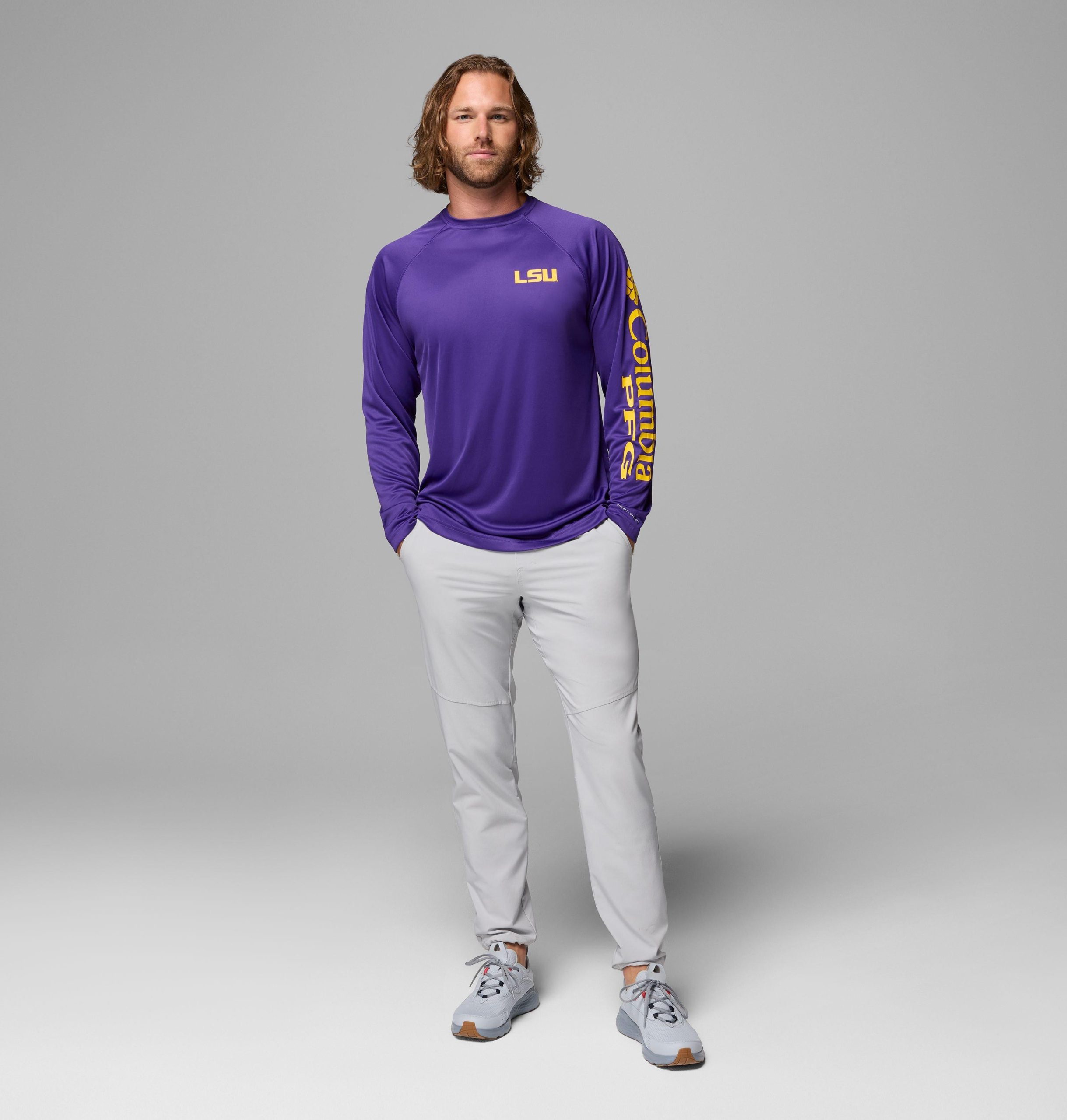 miesten collegiate pfg terminal tackle -pitkähihainen paita - lsu