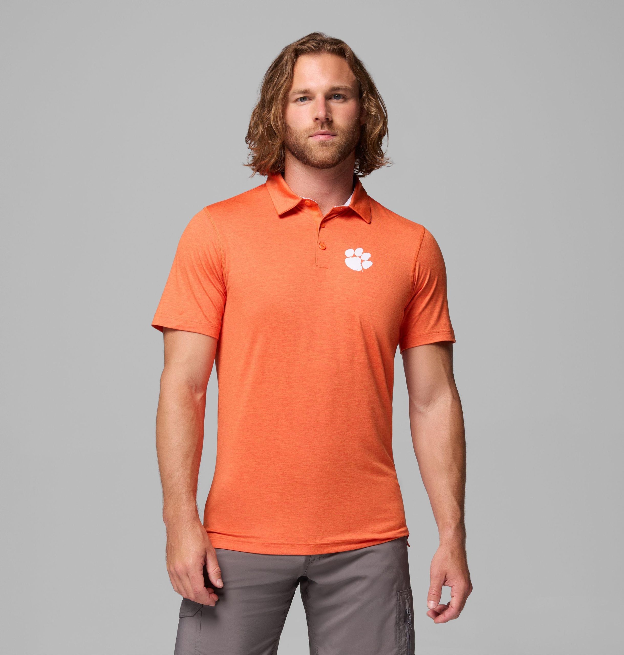 miesten collegiate tech trail -pikeepaita - clemson