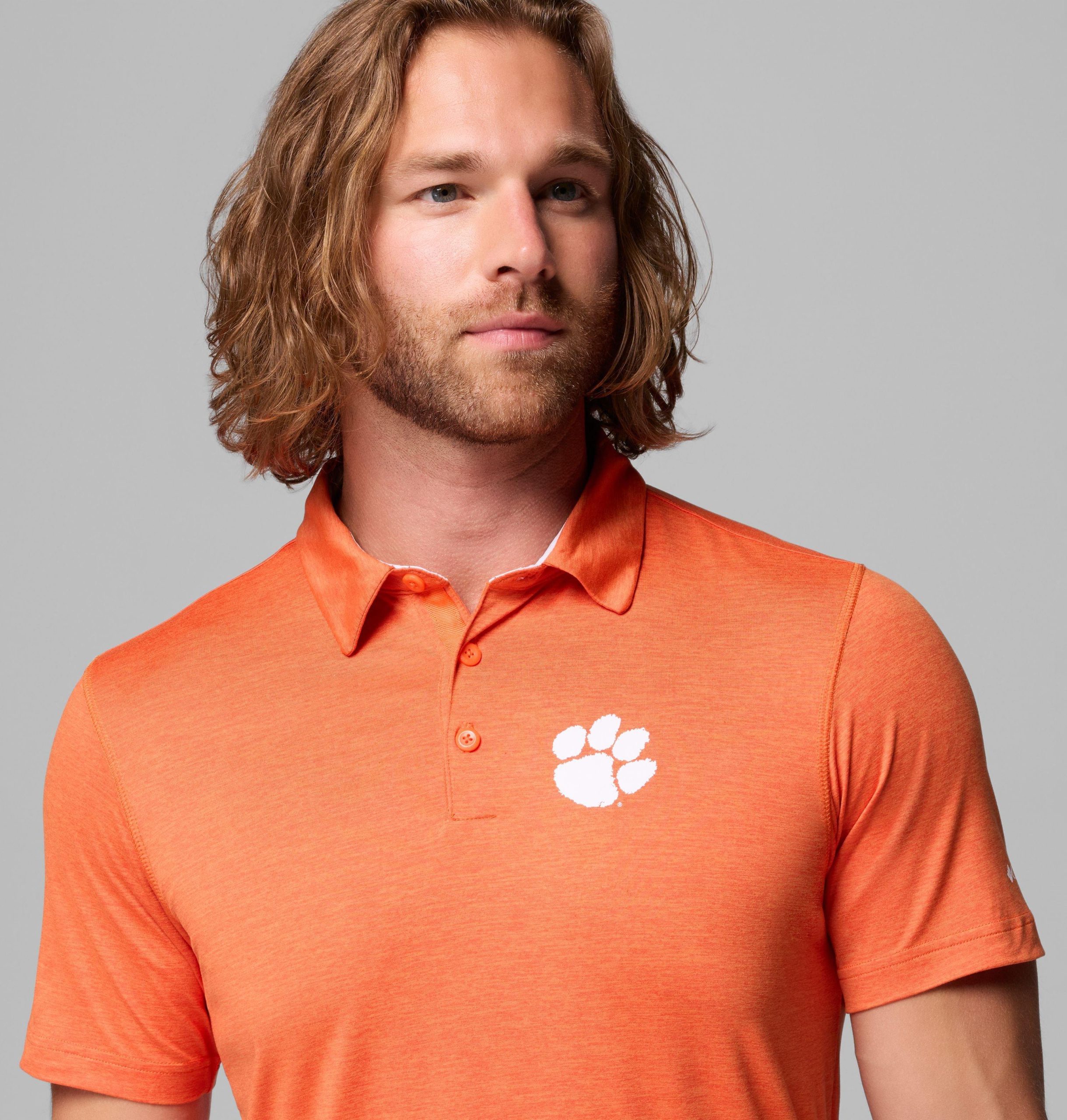 miesten collegiate tech trail -pikeepaita - clemson