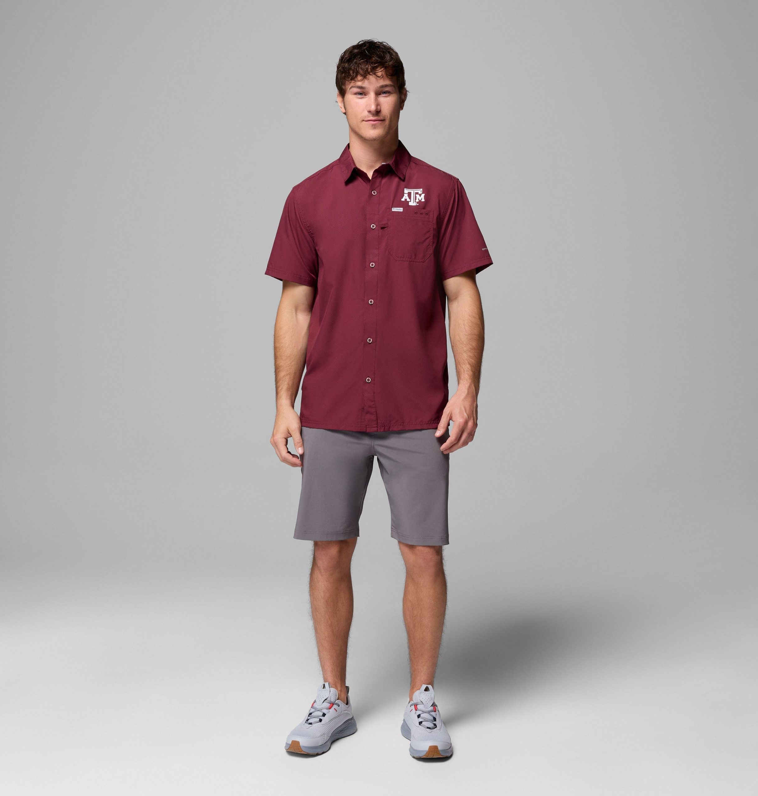 miesten collegiate pfg slack tide camp -paita - texas am