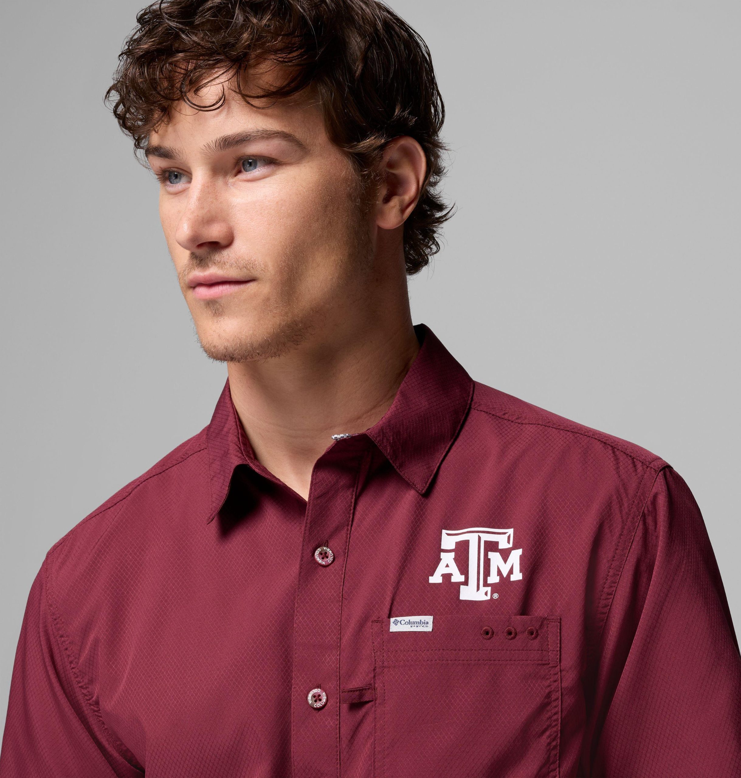 miesten collegiate pfg slack tide camp -paita - texas am