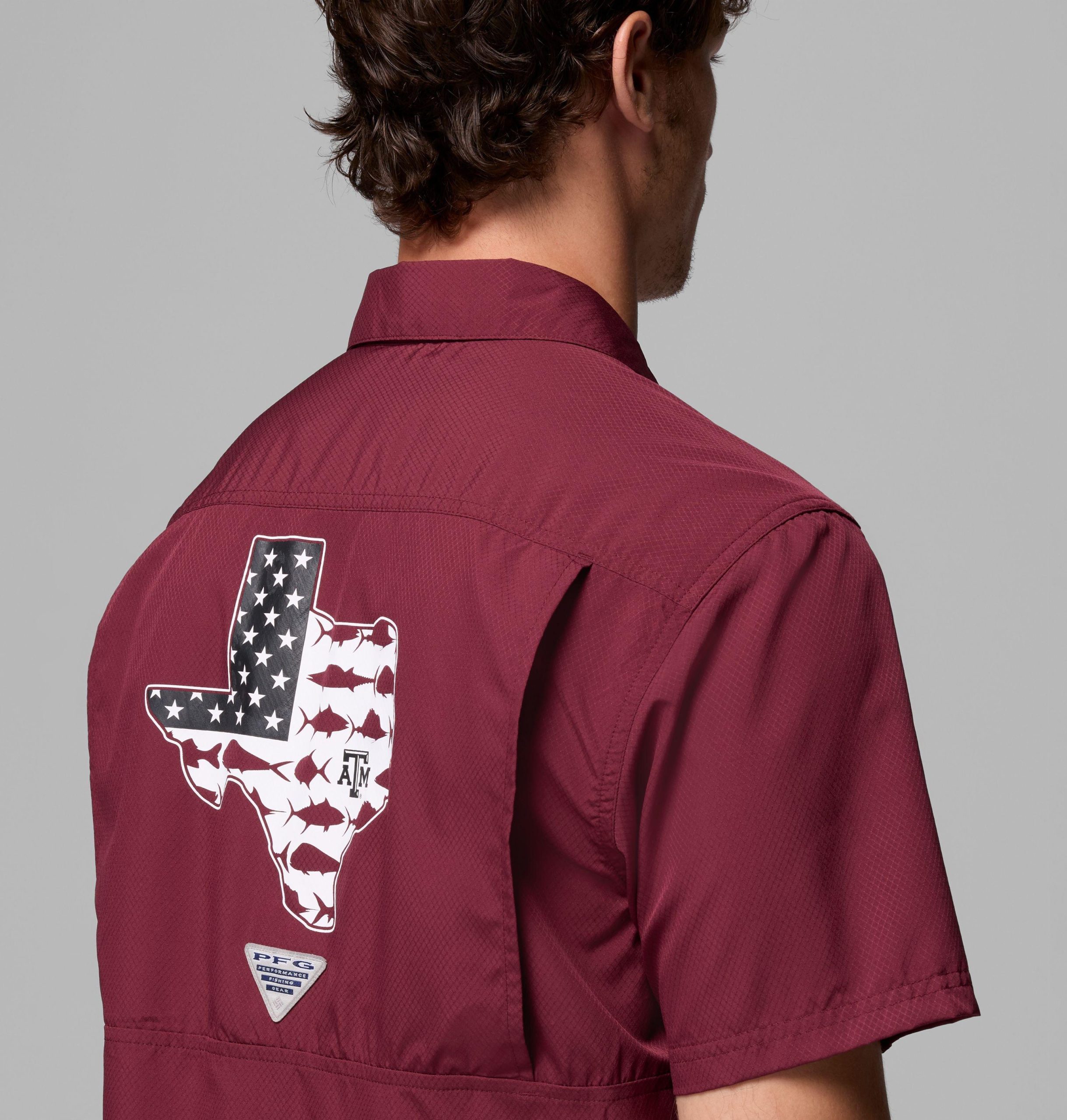 miesten collegiate pfg slack tide camp -paita - texas am