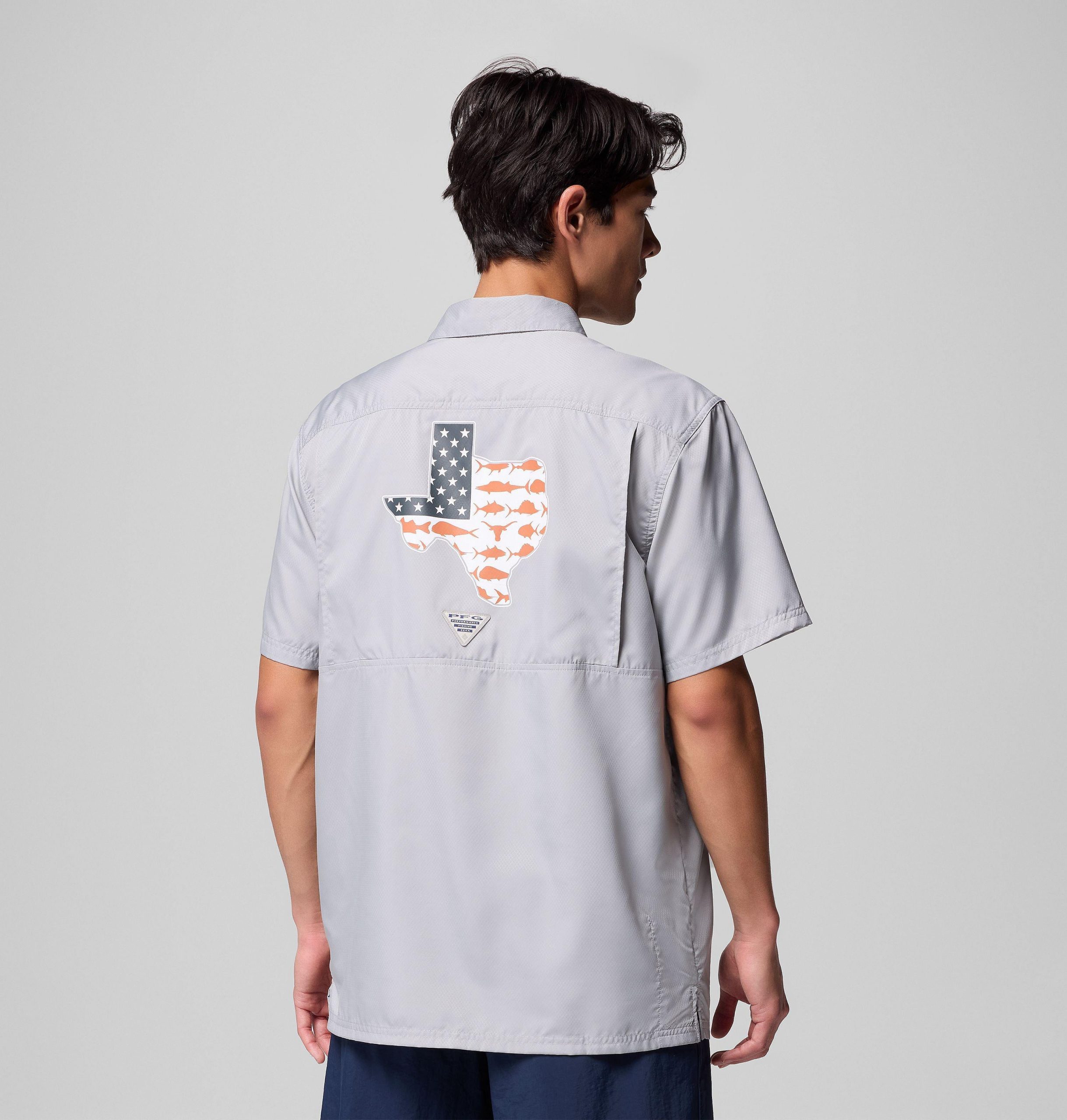 miesten collegiate pfg slack tide camp -paita - texas