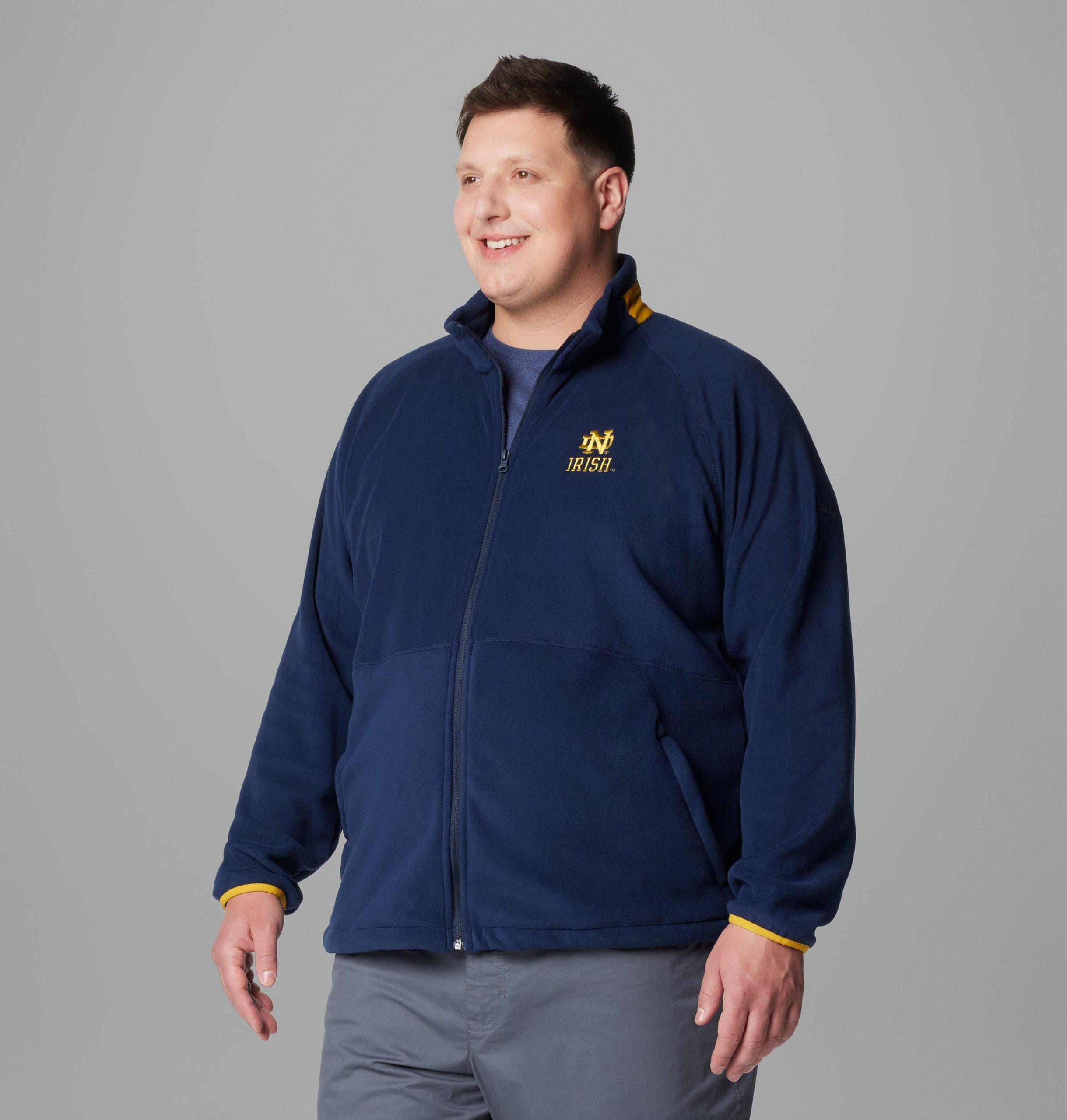 miesten collegiate flanker iv -fleecetakki - iso - notre dame