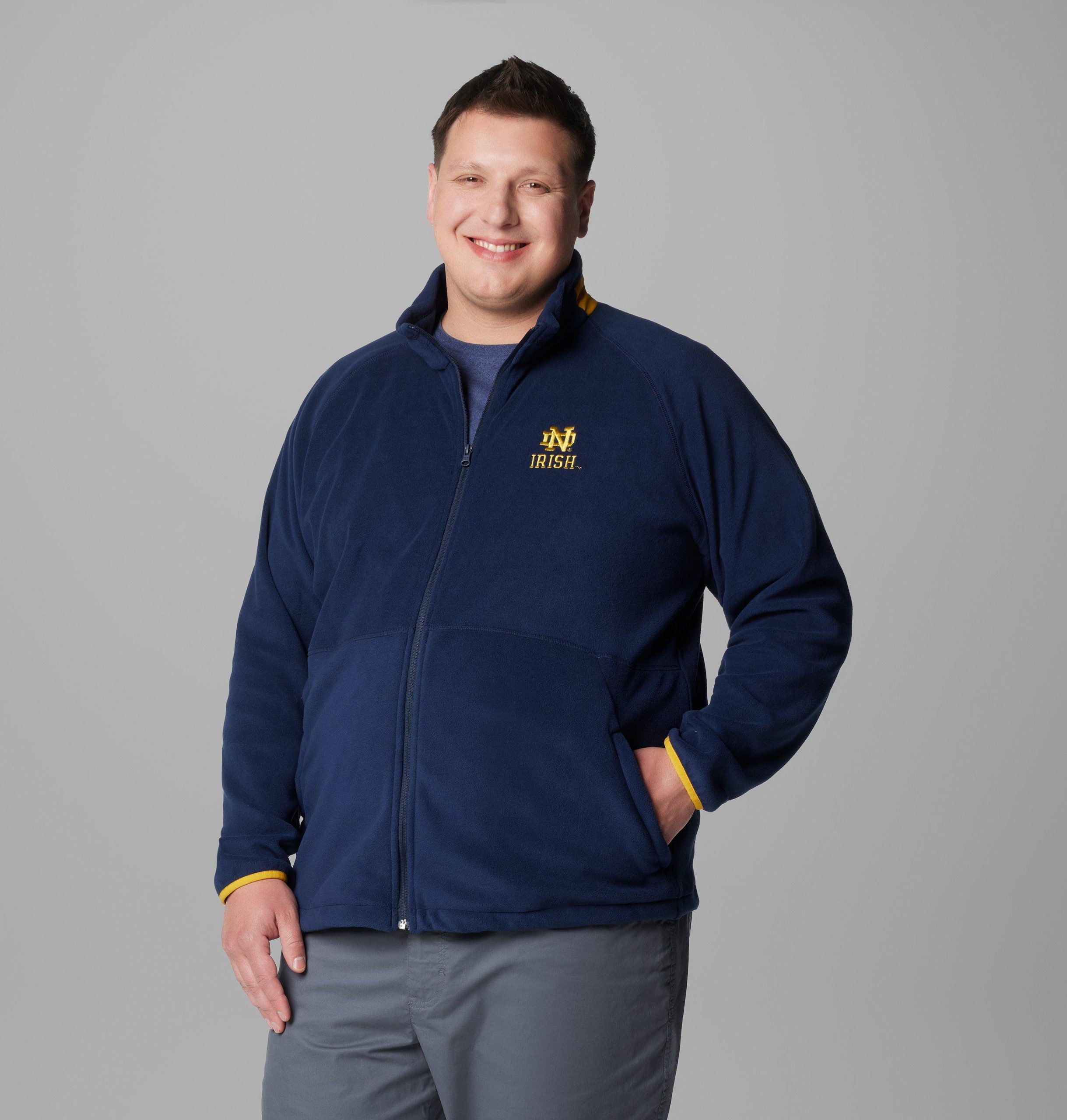 miesten collegiate flanker iv -fleecetakki - iso - notre dame