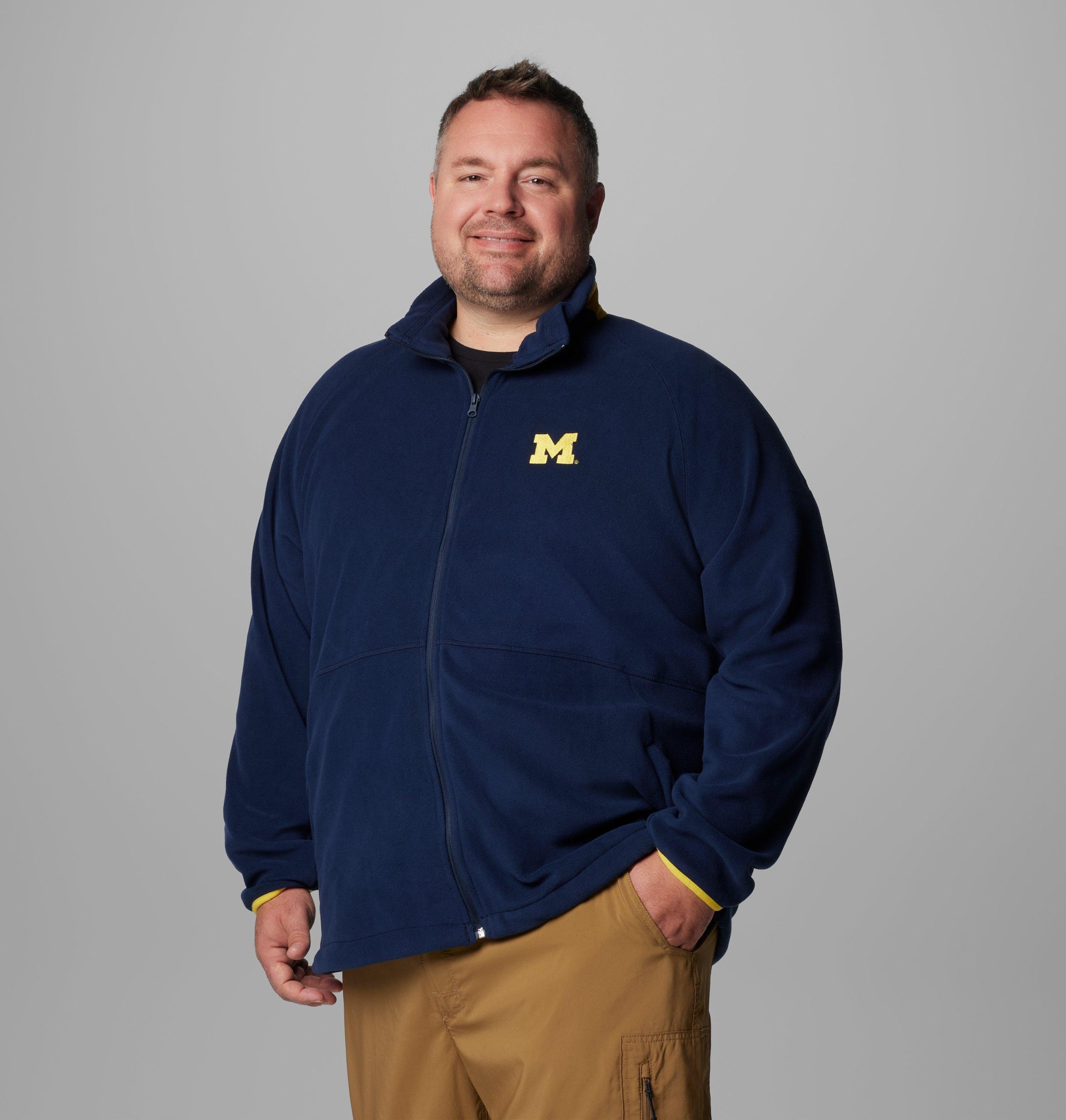 miesten collegiate flanker iv -fleecetakki - iso - michigan