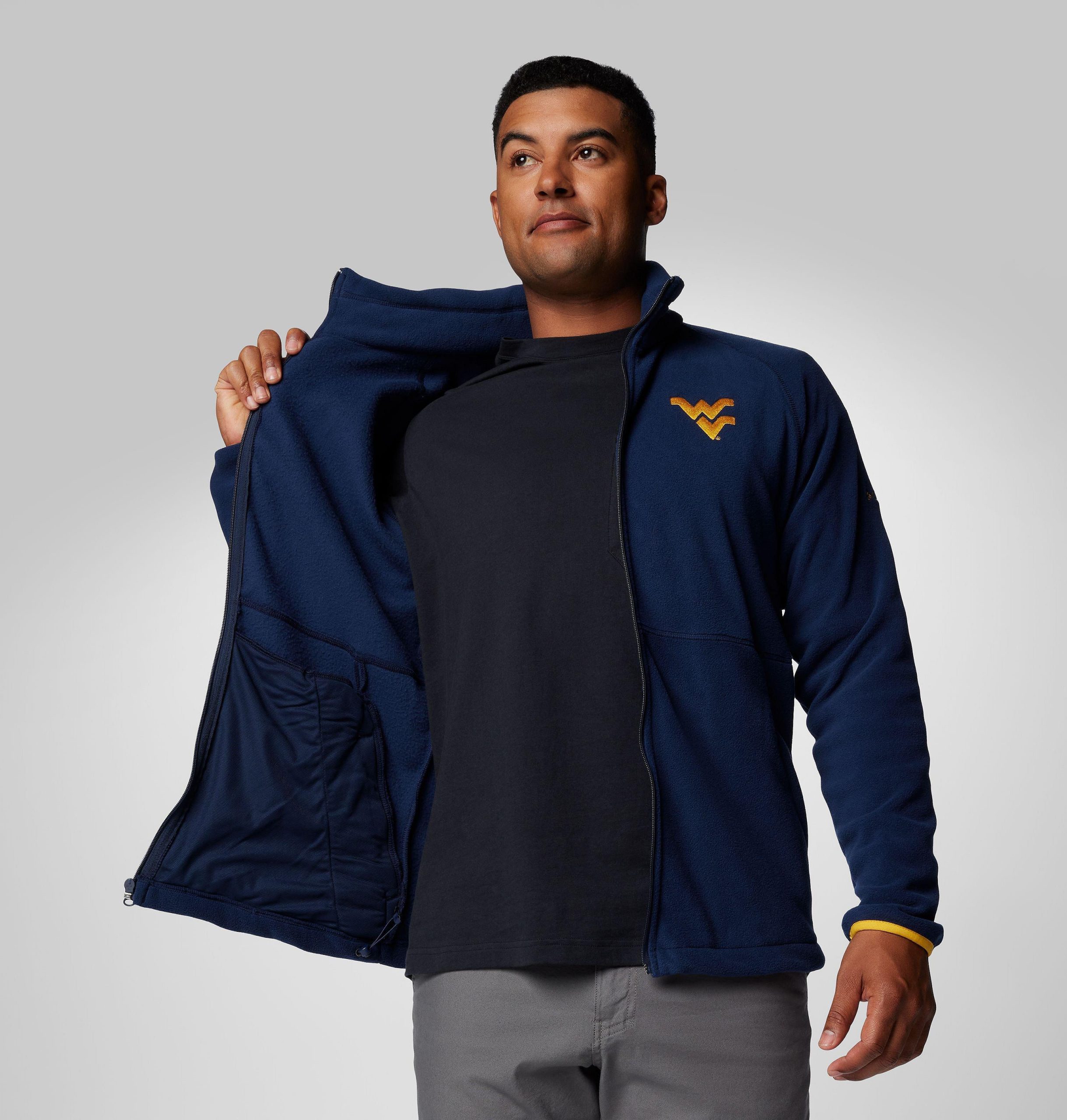 miesten collegiate flanker iv -fleecetakki - länsi-virginia - pitkä