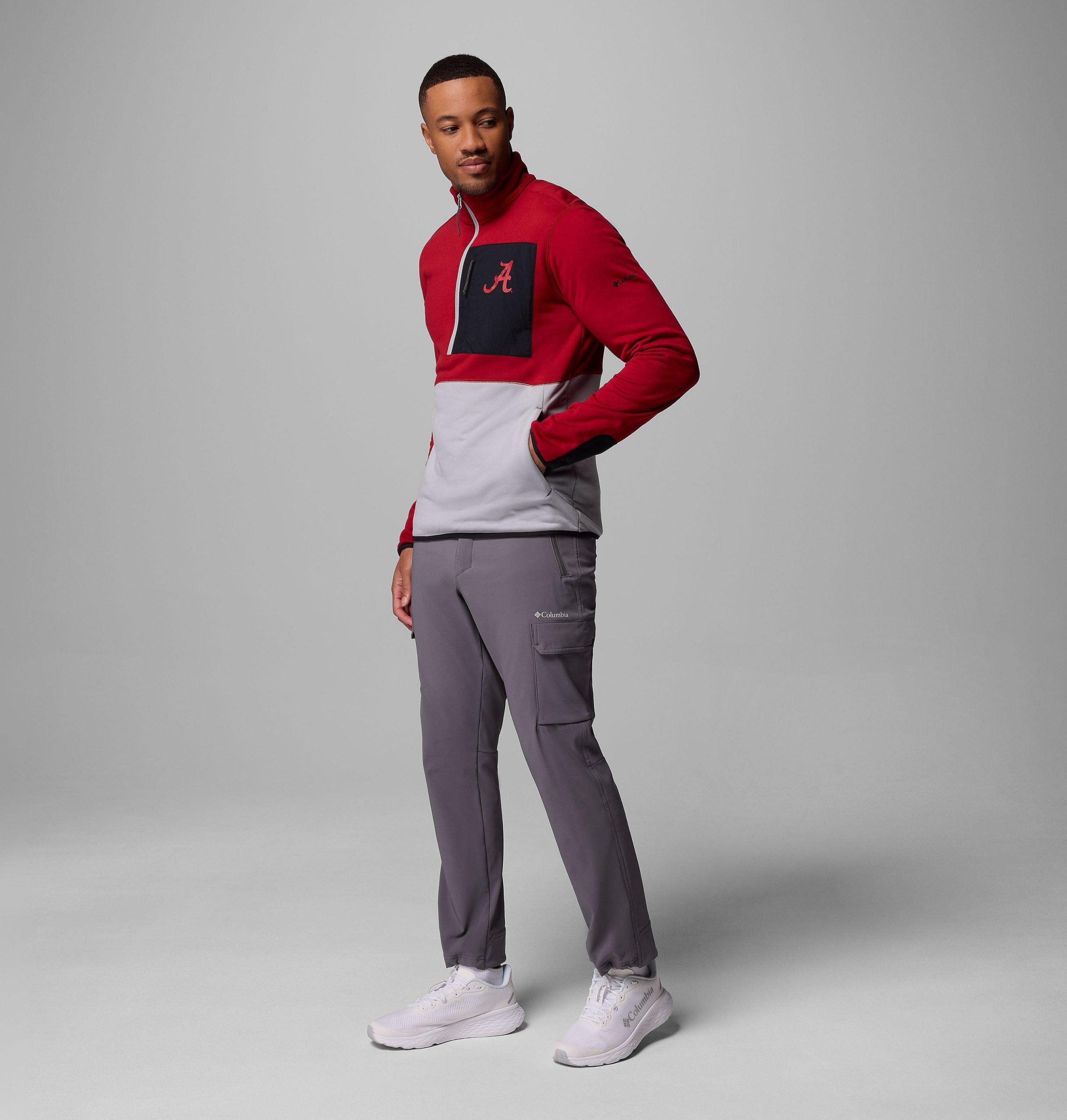 miesten collegiate columbia hike half zip -takki - alabama