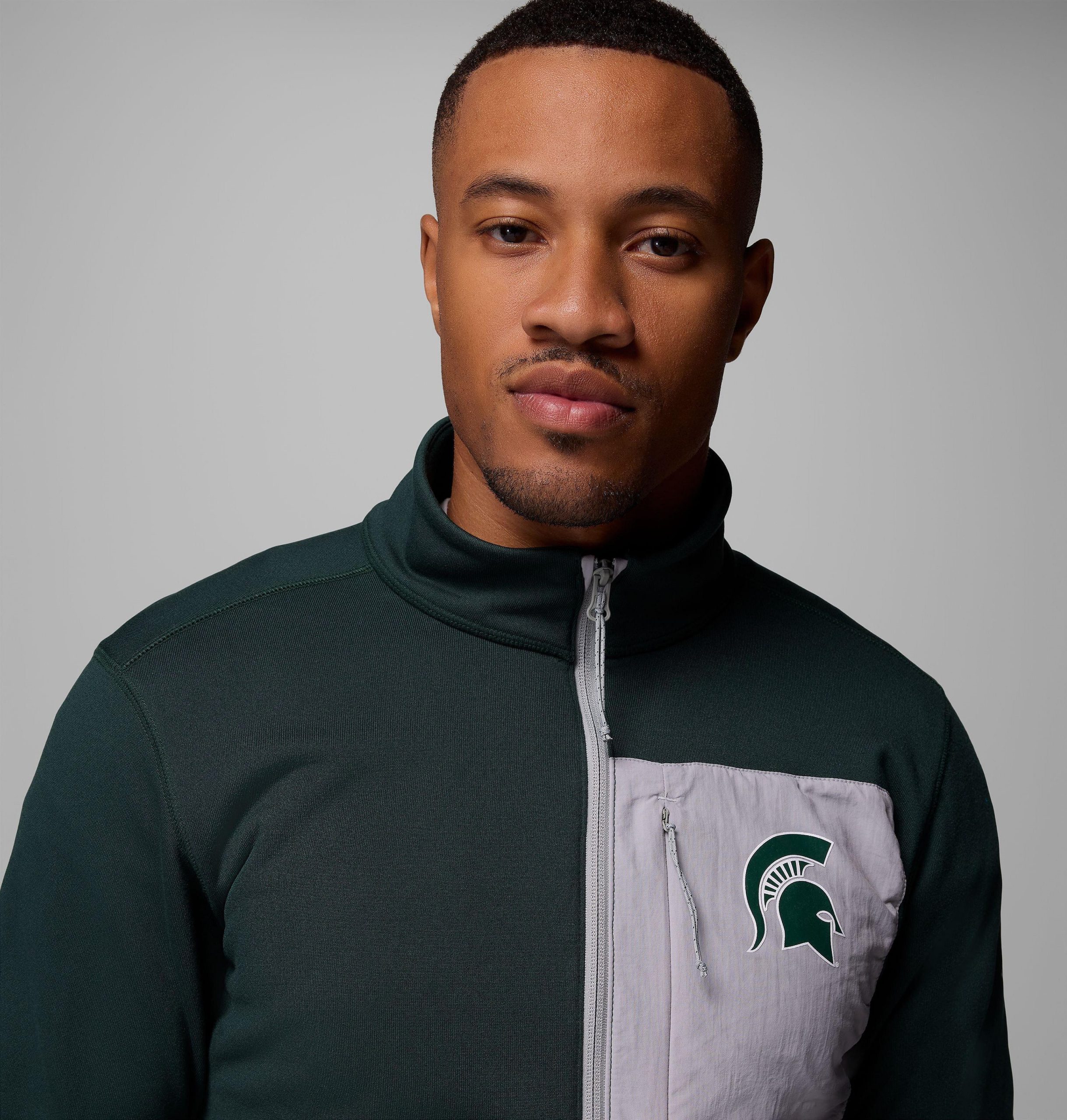 miesten collegiate columbia hike half zip -takki - michigan state