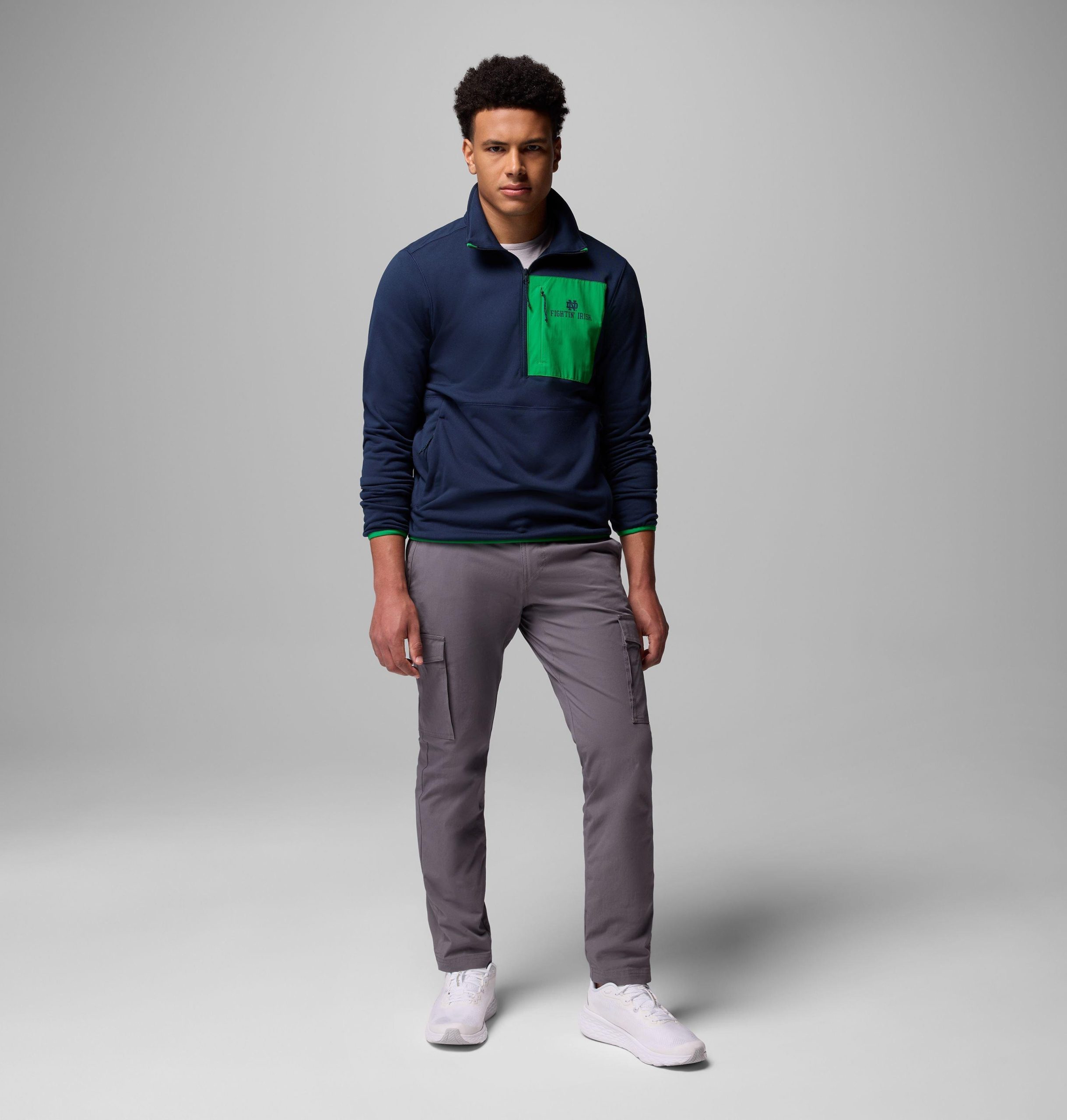 miesten collegiate columbia hike half zip -takki - notre dame