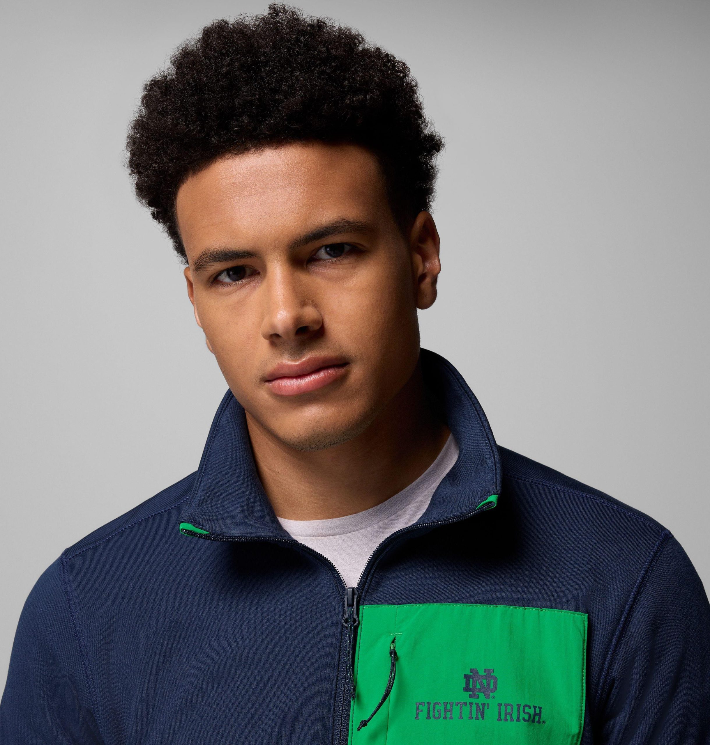 miesten collegiate columbia hike half zip -takki - notre dame