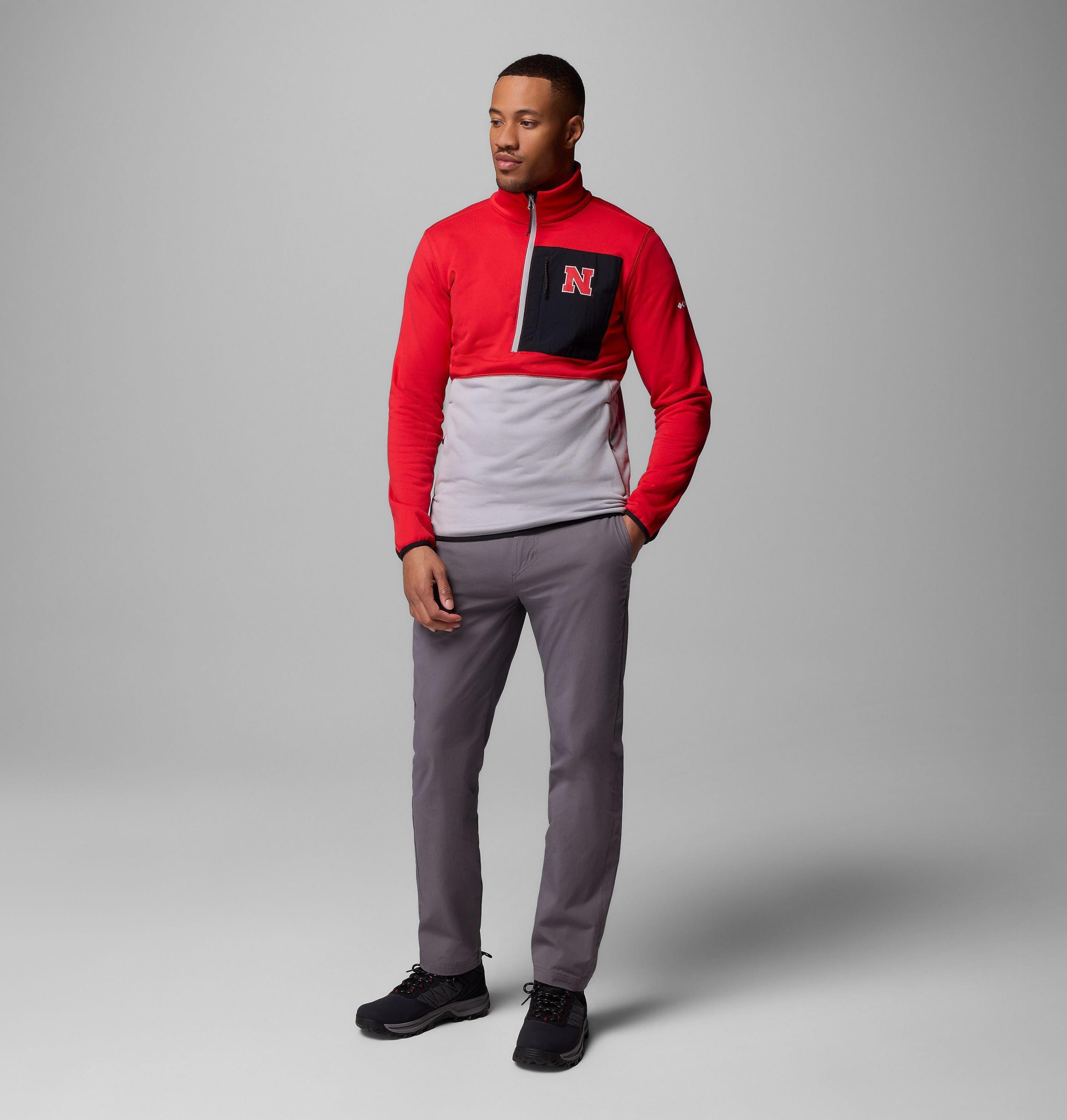 miesten collegiate columbia hike half zip -takki - nebraska