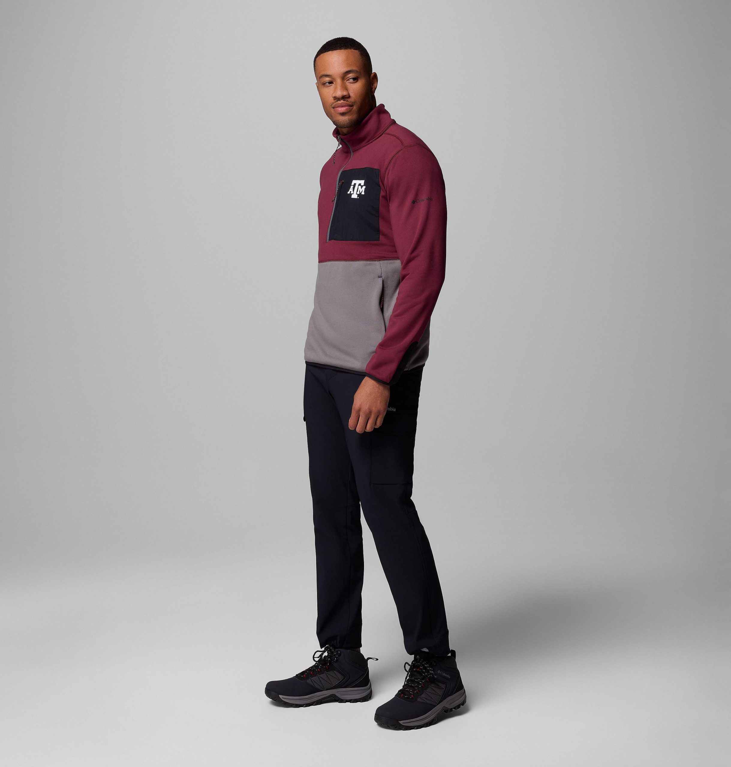 miesten collegiate columbia hike half zip -takki - texas am
