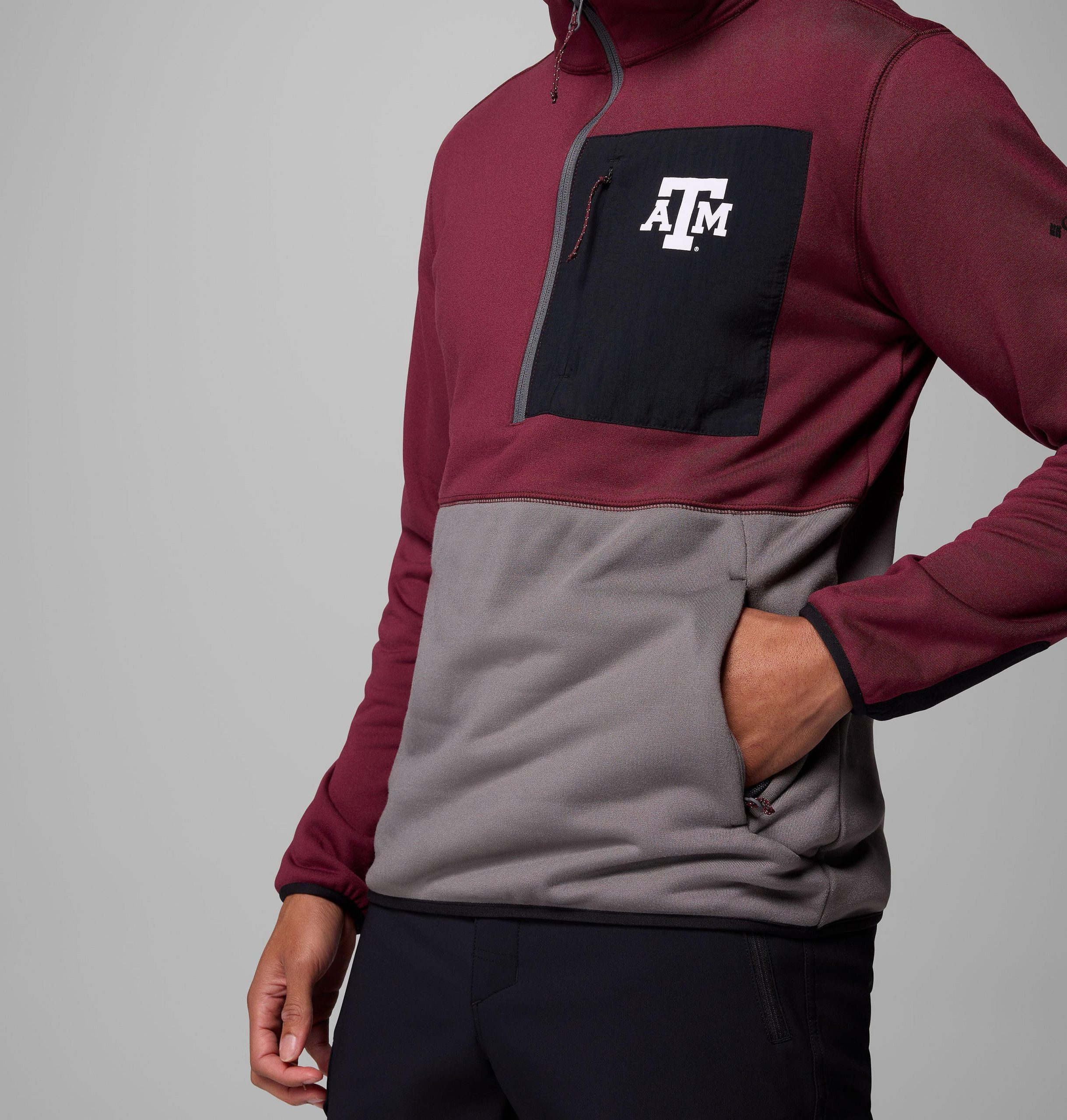 miesten collegiate columbia hike half zip -takki - texas am