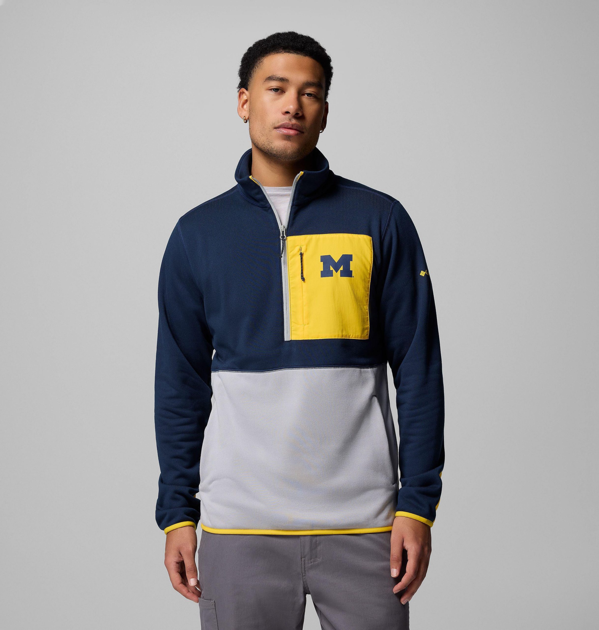 miesten collegiate columbia hike half zip -takki - michigan