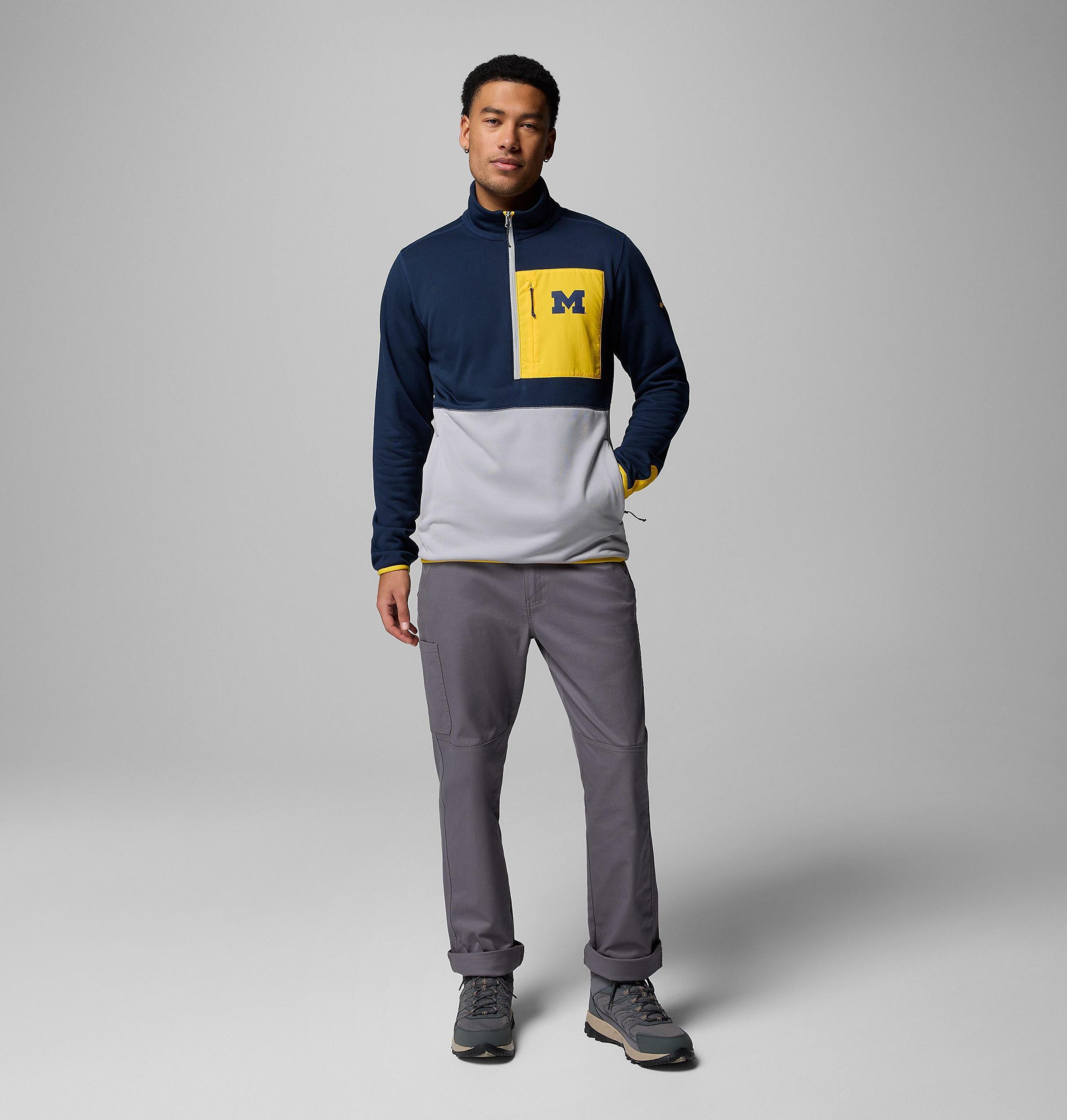 miesten collegiate columbia hike half zip -takki - michigan