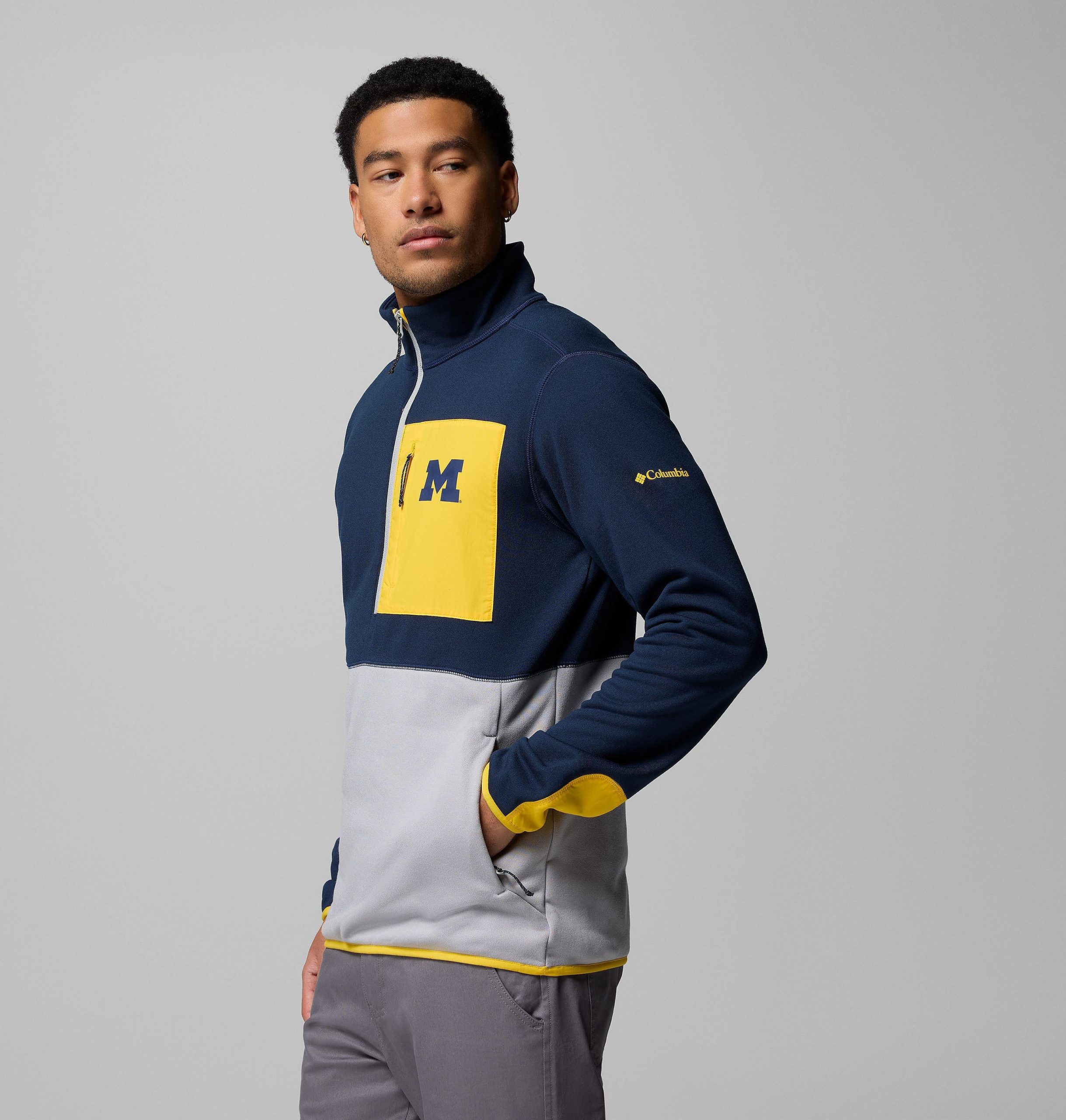 miesten collegiate columbia hike half zip -takki - michigan