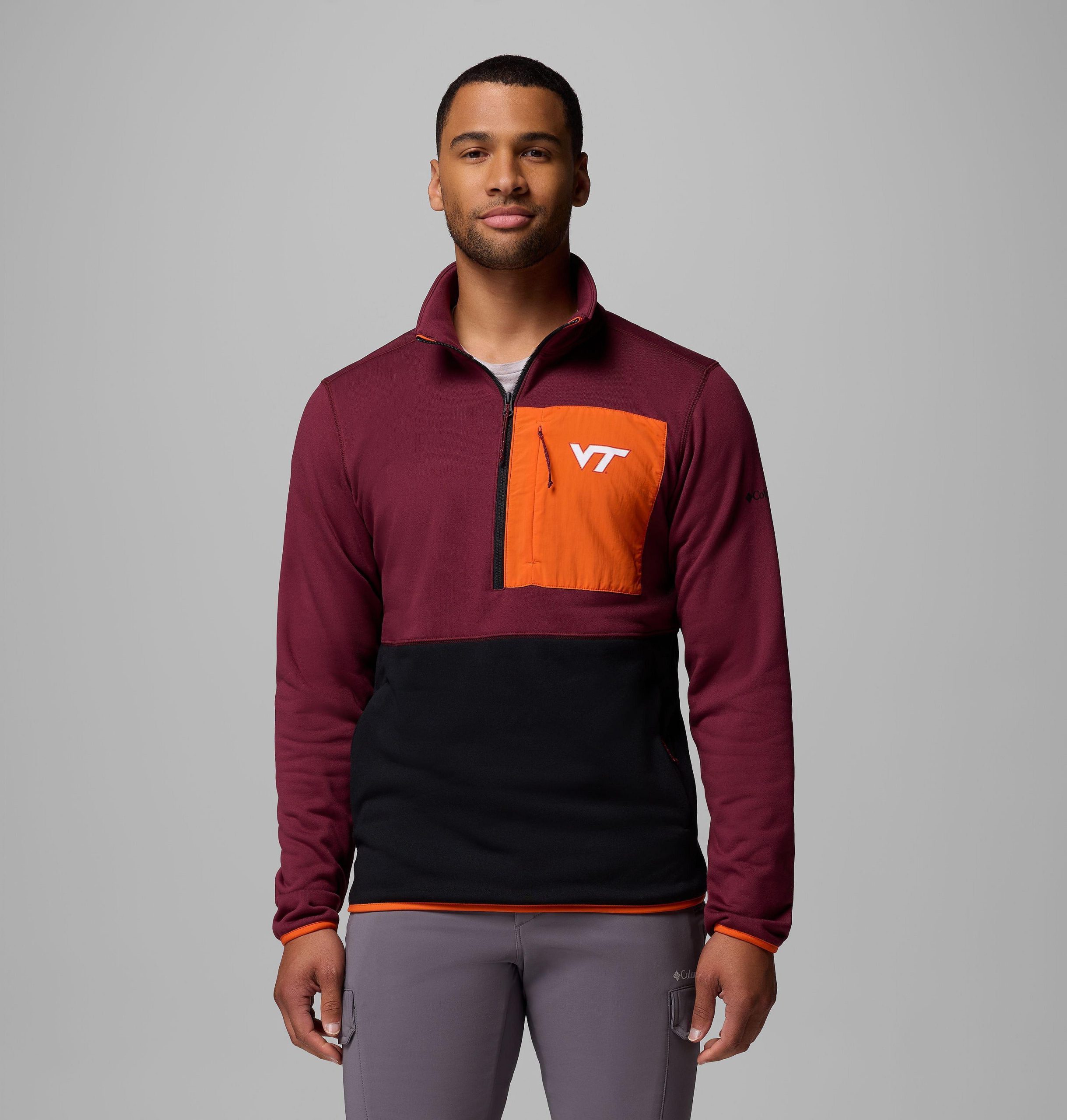miesten collegiate columbia hike half zip -takki - virginia tech