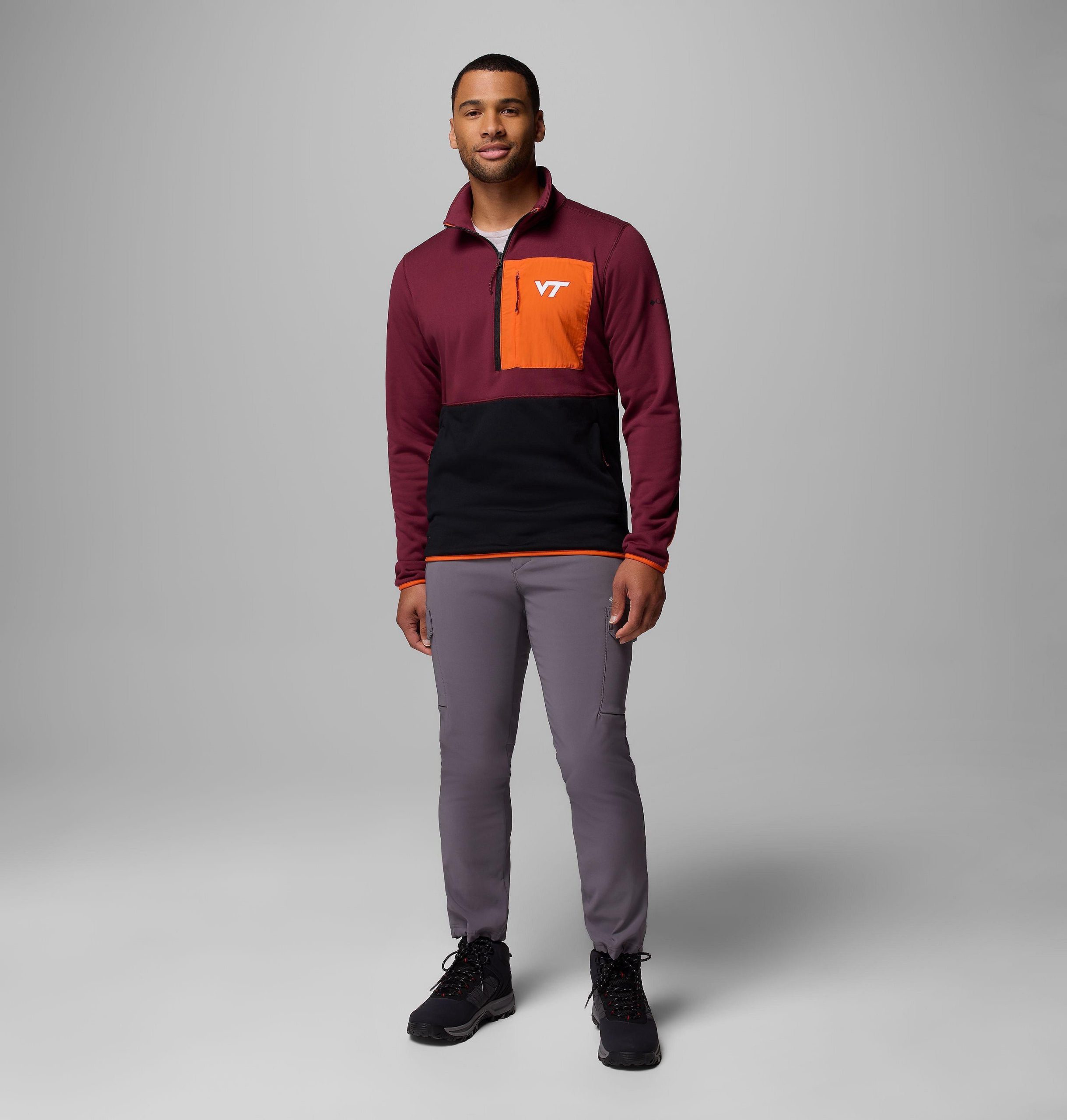 miesten collegiate columbia hike half zip -takki - virginia tech