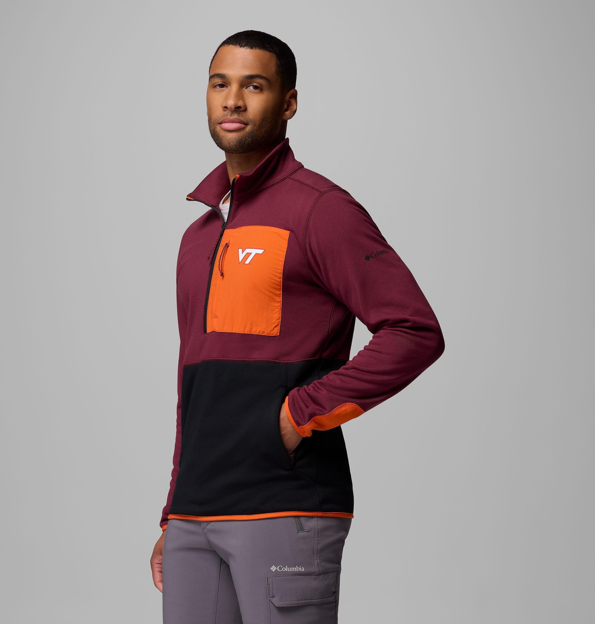 miesten collegiate columbia hike half zip -takki - virginia tech