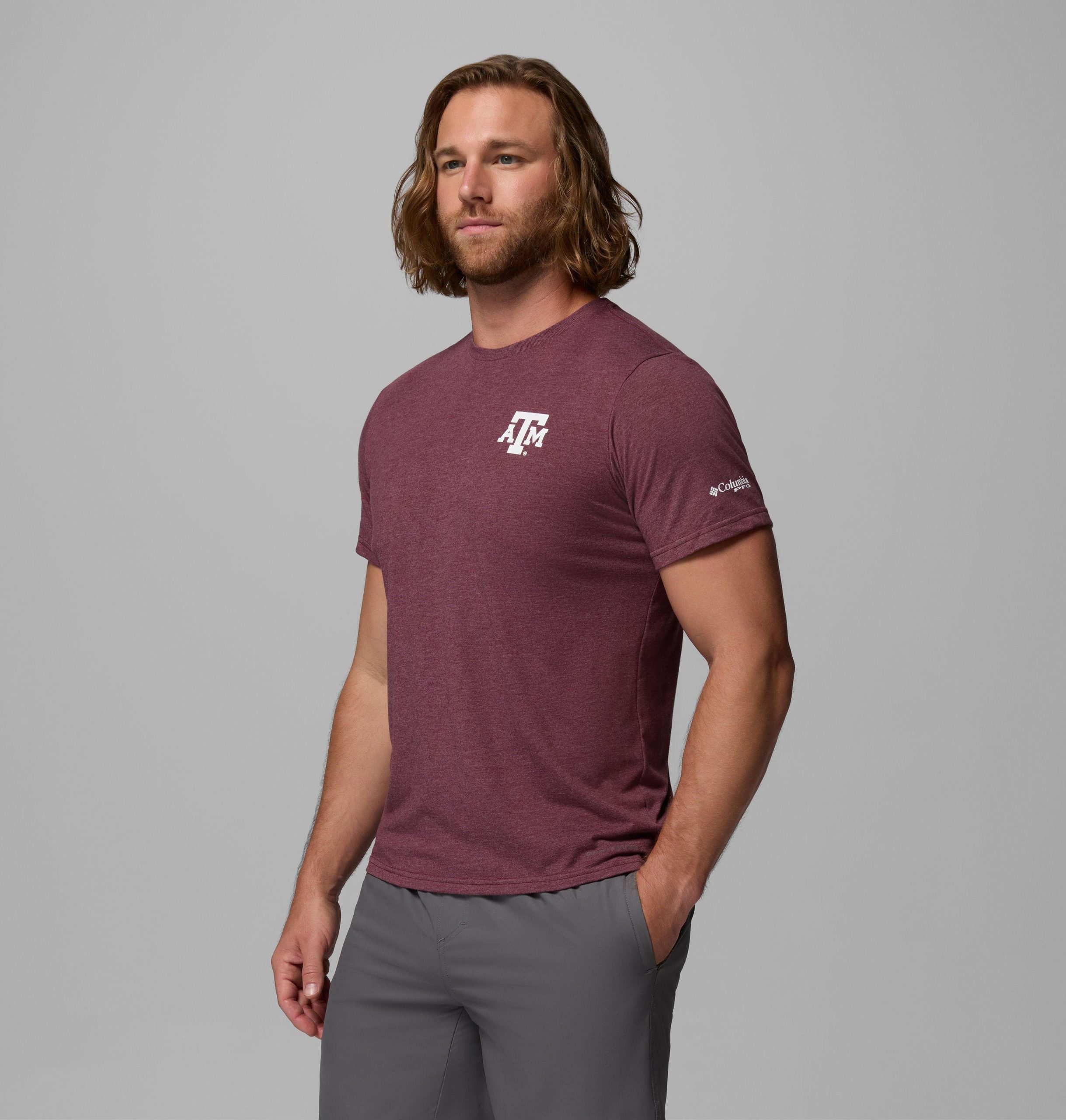 miesten collegiate pfg -lyhythihainen paita - texas am