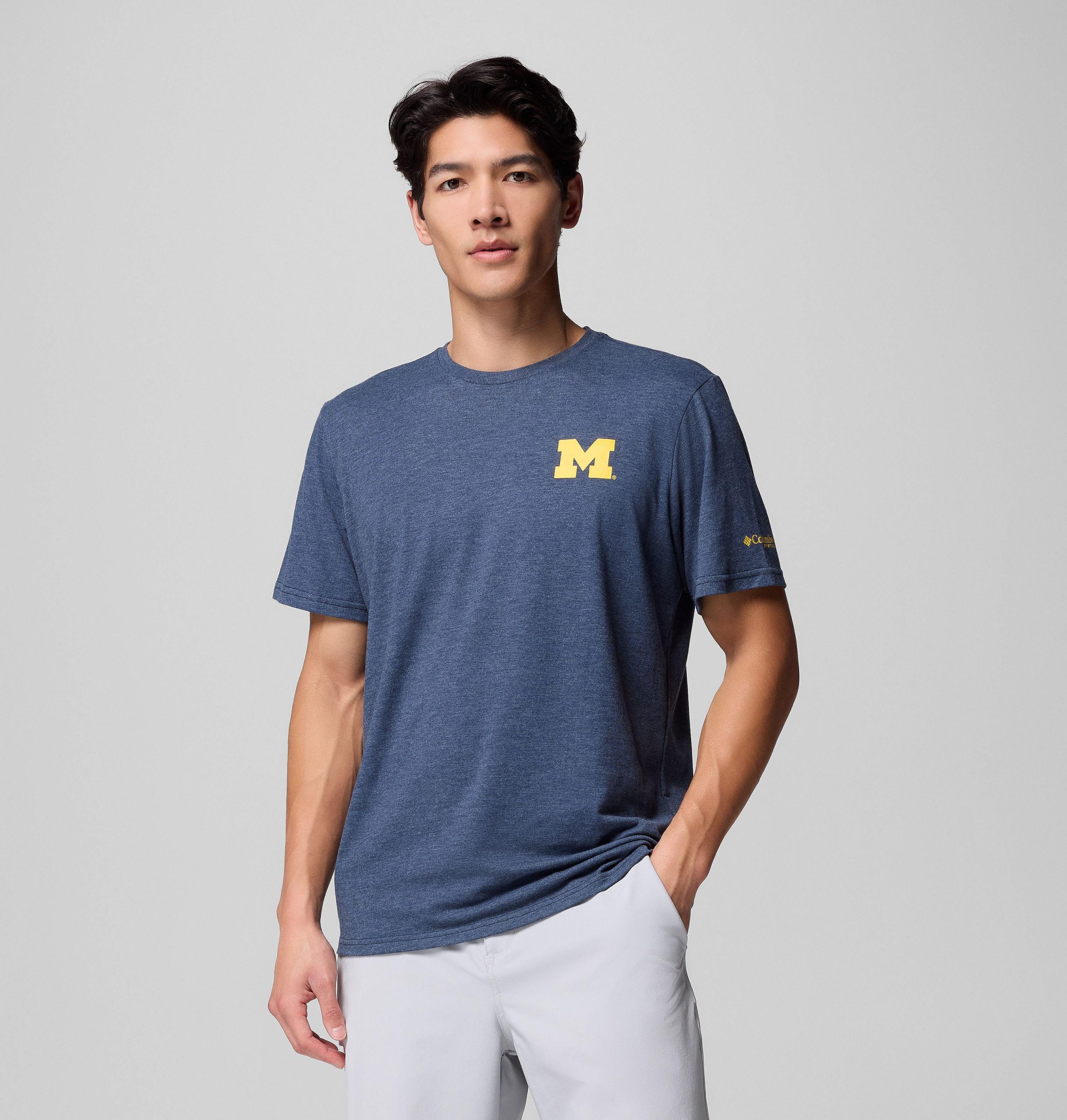 miesten collegiate pfg -lyhythihainen paita - michigan