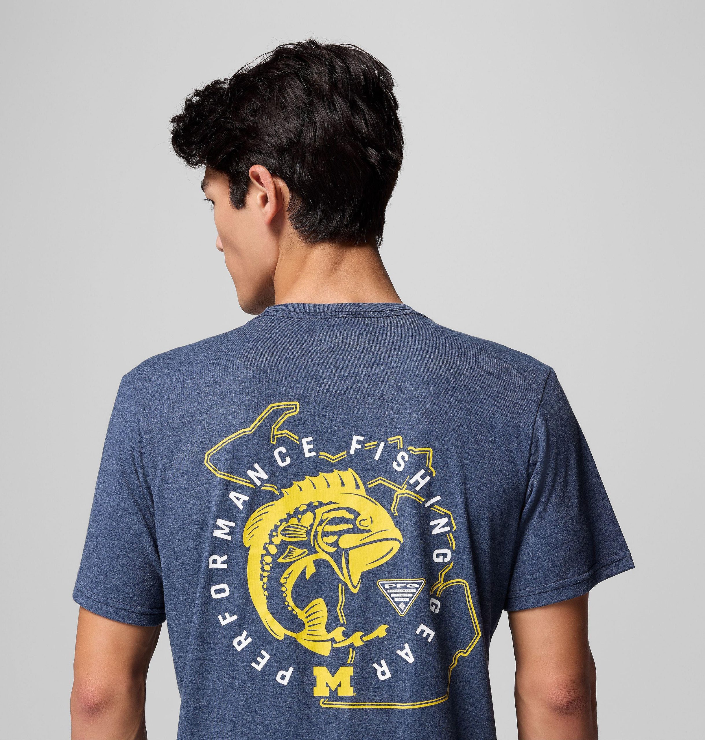 miesten collegiate pfg -lyhythihainen paita - michigan