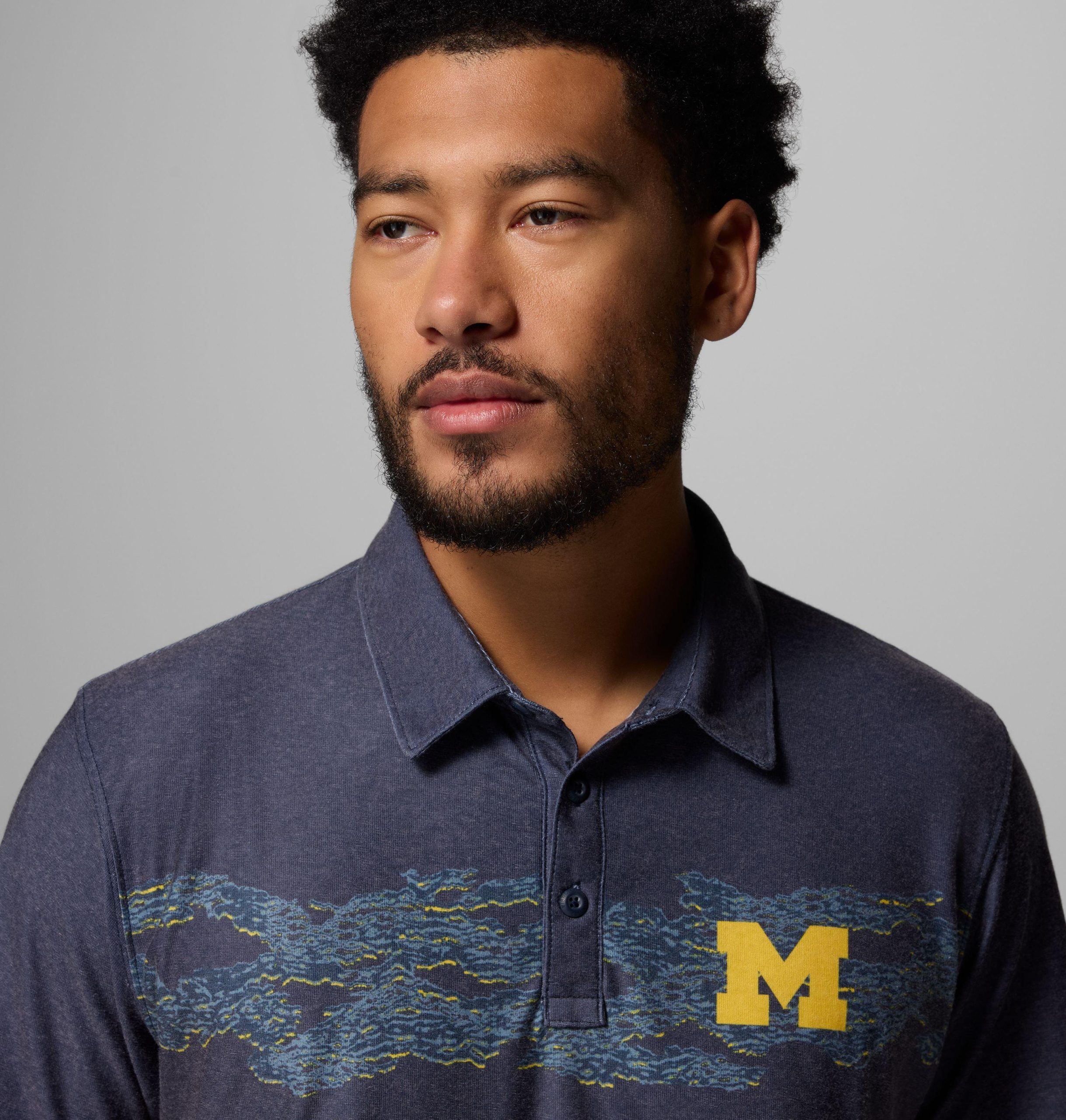miesten collegiate thistletown hills -kuviollinen poolopaita - michigan