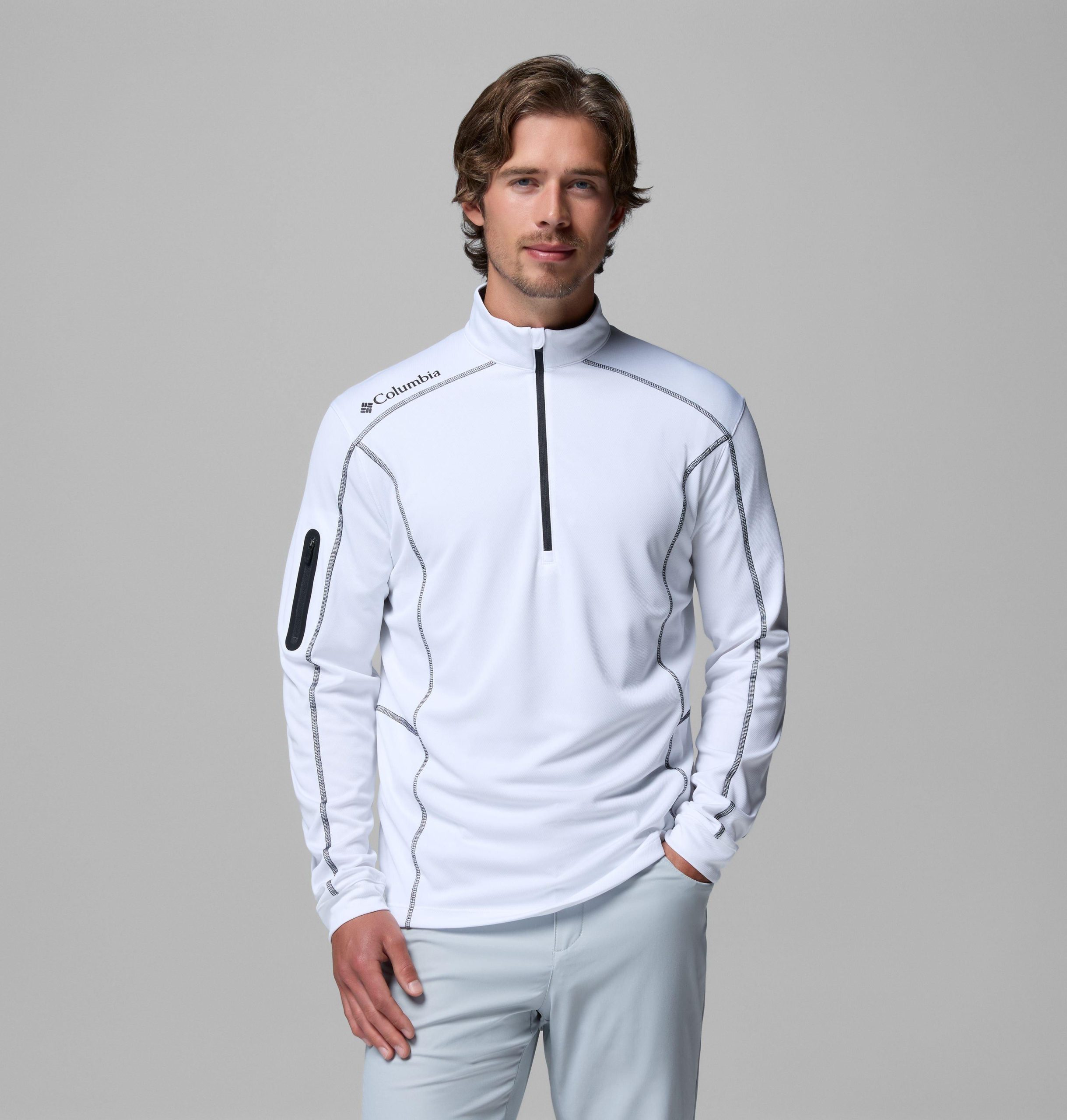 miesten haulikkovetoketjullinen golfpusero