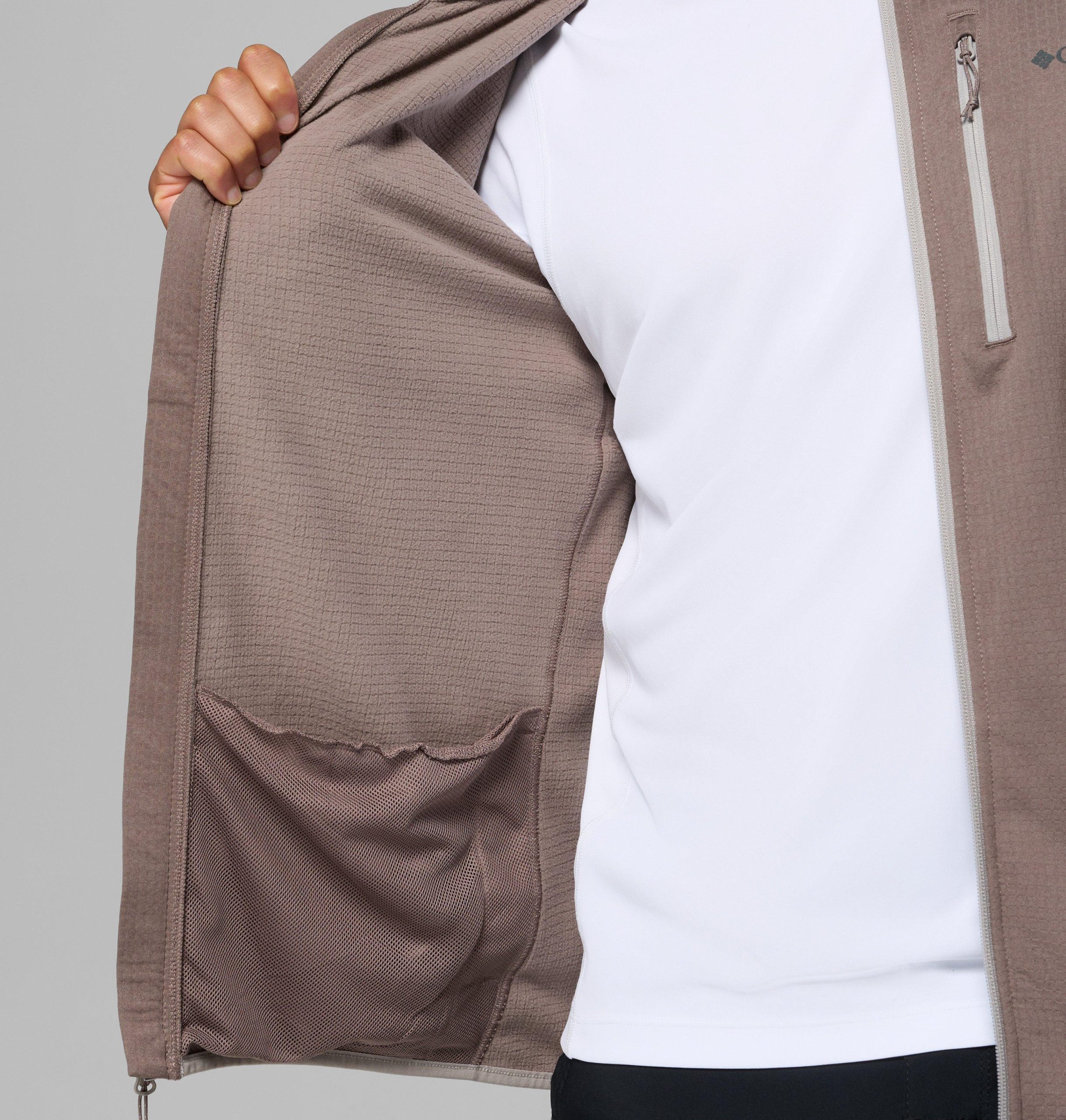 miesten essential hike grid -fleecetäysvetoketjullinen takki