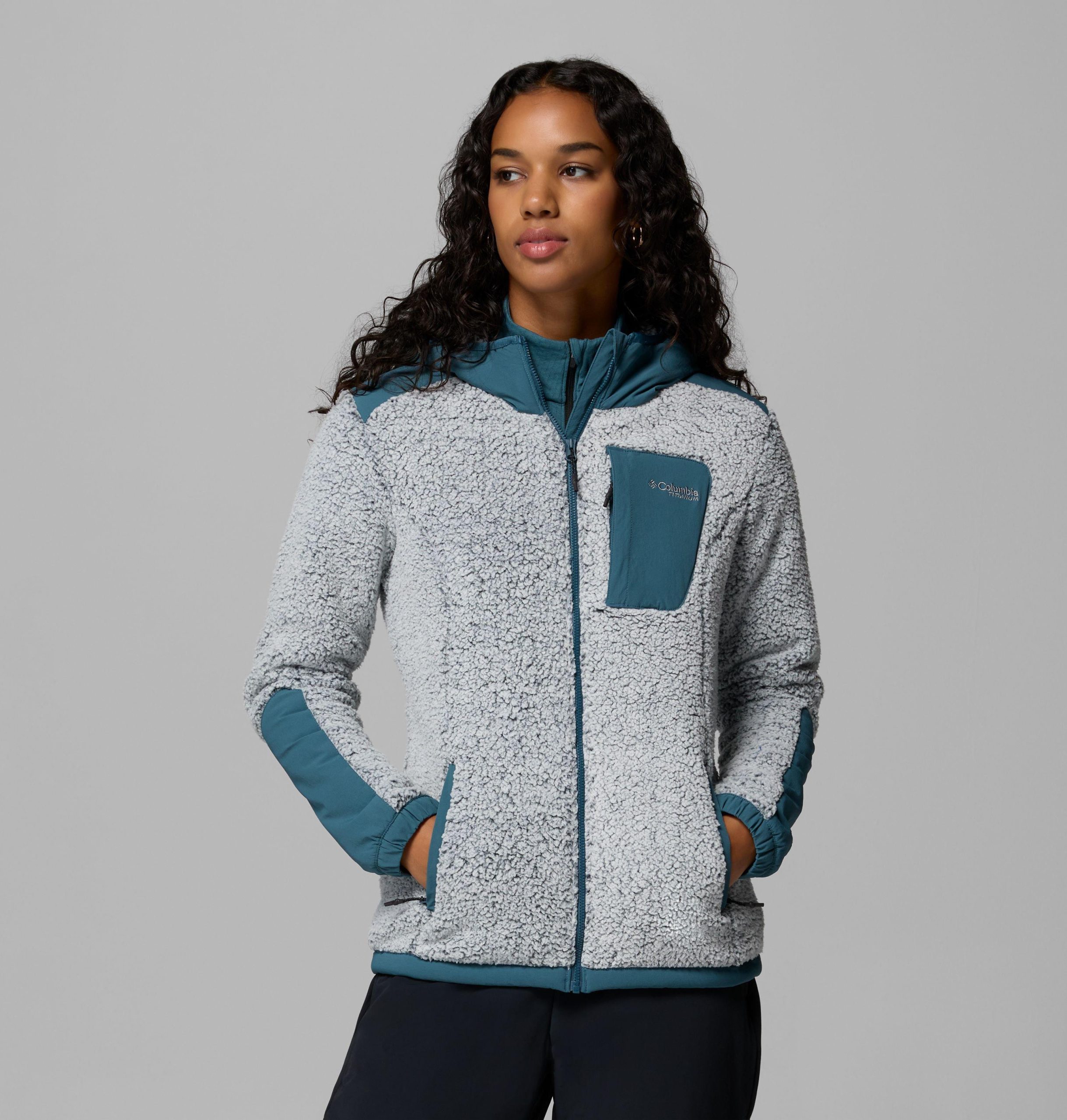 naisten arctic crest sherpa -fleecetakki jossa vetoketjullinen vetoketju