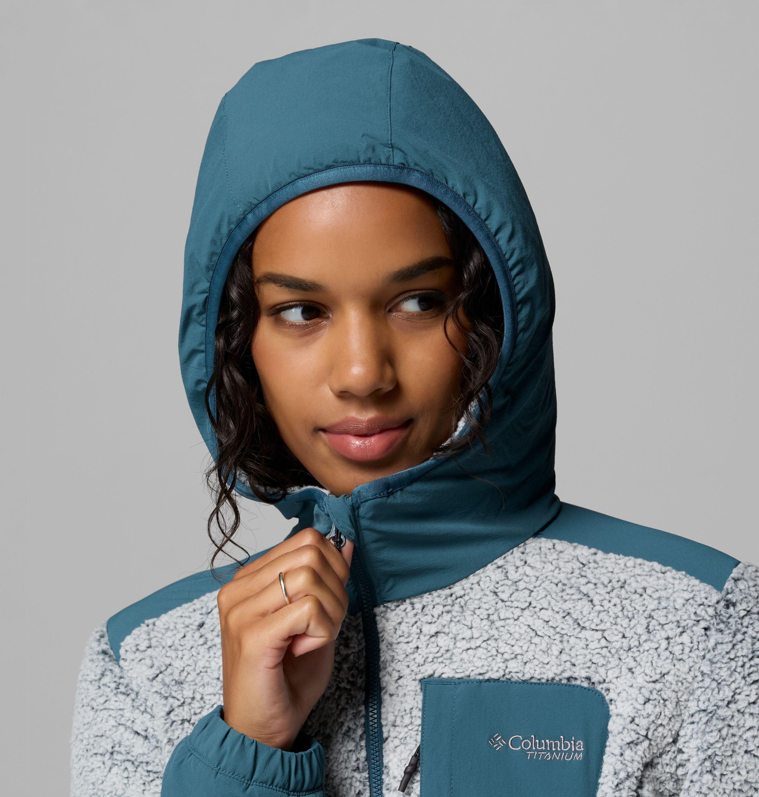 naisten arctic crest sherpa -fleecetakki jossa vetoketjullinen vetoketju