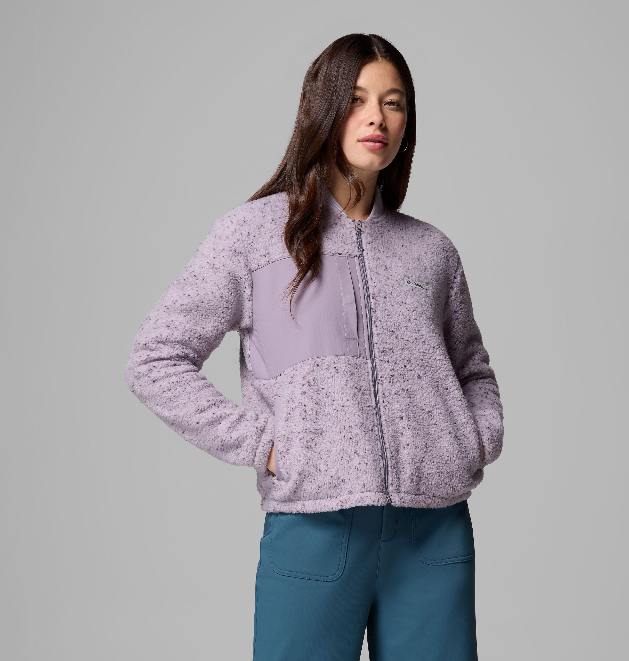 naisten stellar path fleece bomber -takki jossa täyspitkä vetoketju