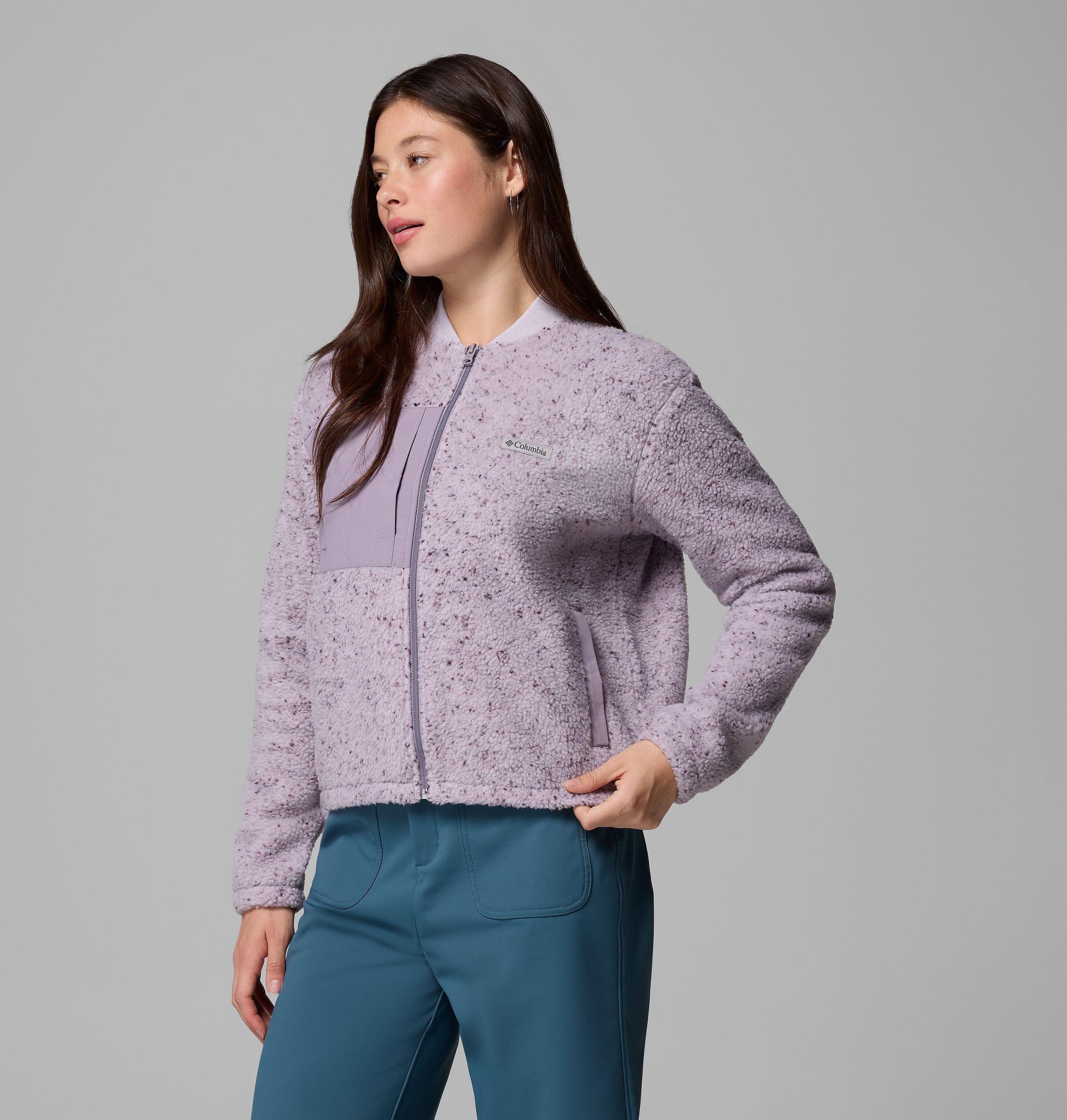 naisten stellar path fleece bomber -takki jossa täyspitkä vetoketju