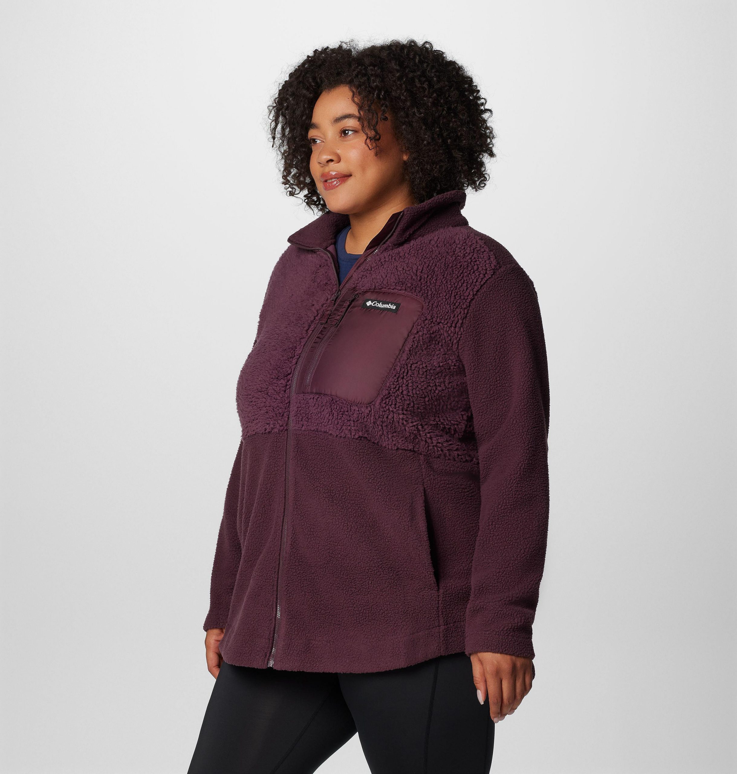columbia lodge sherpa full zip -fleecetakki naisille plus-koko