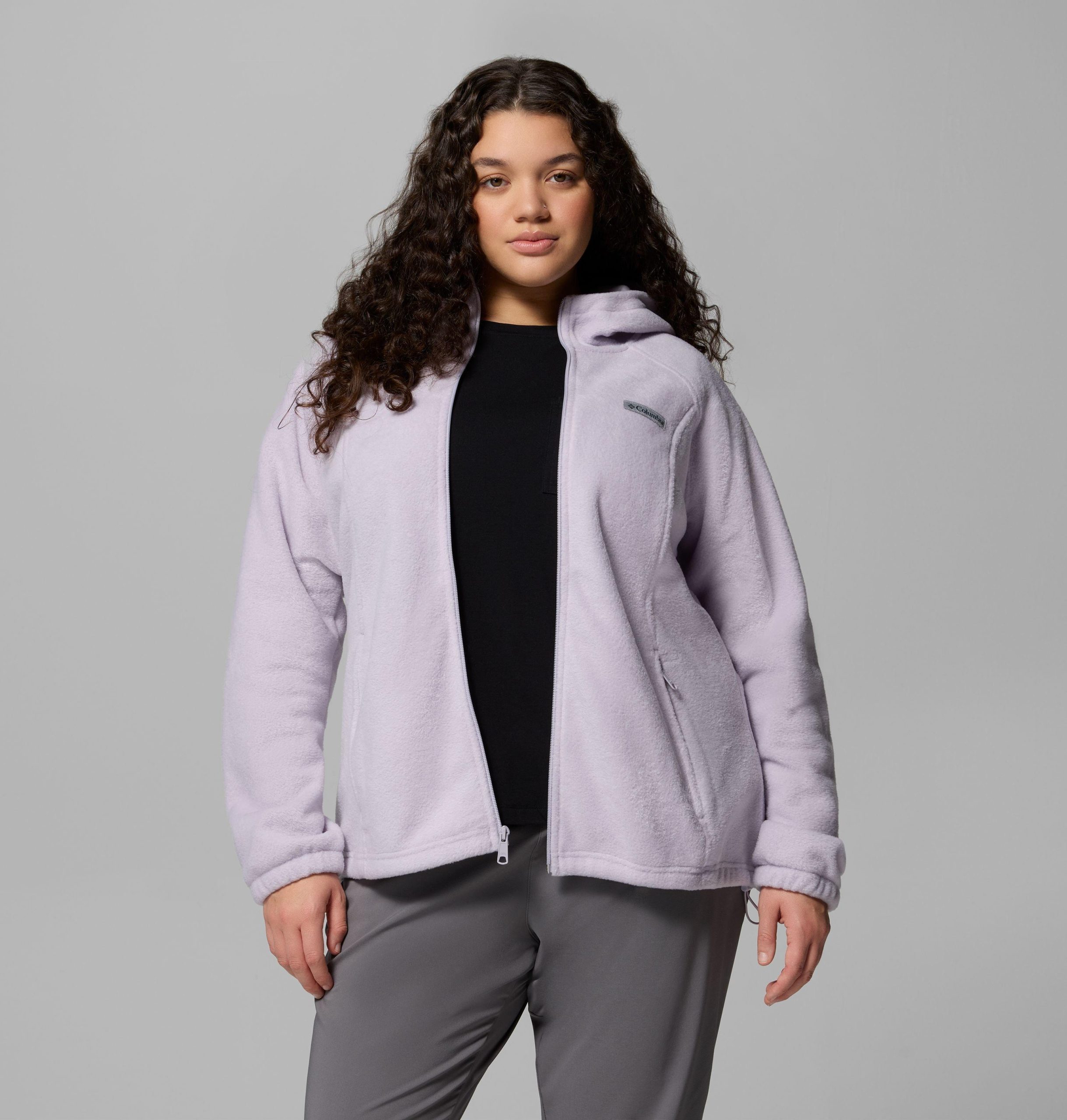 naisten benton springs -vetoketjullinen fleecehuppari - plus-koko