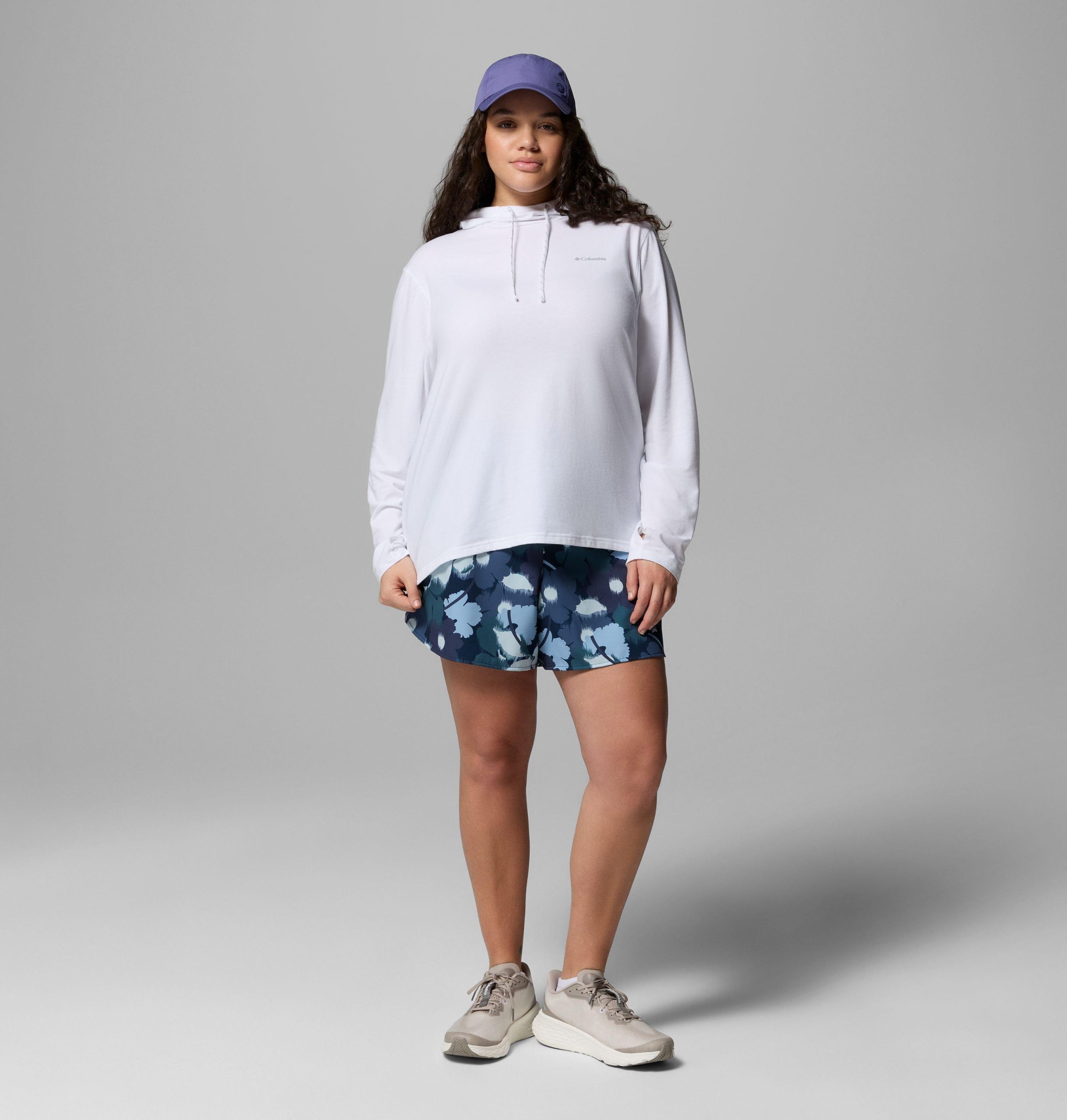 naisten vital valley -printtishortsit - plus-koko