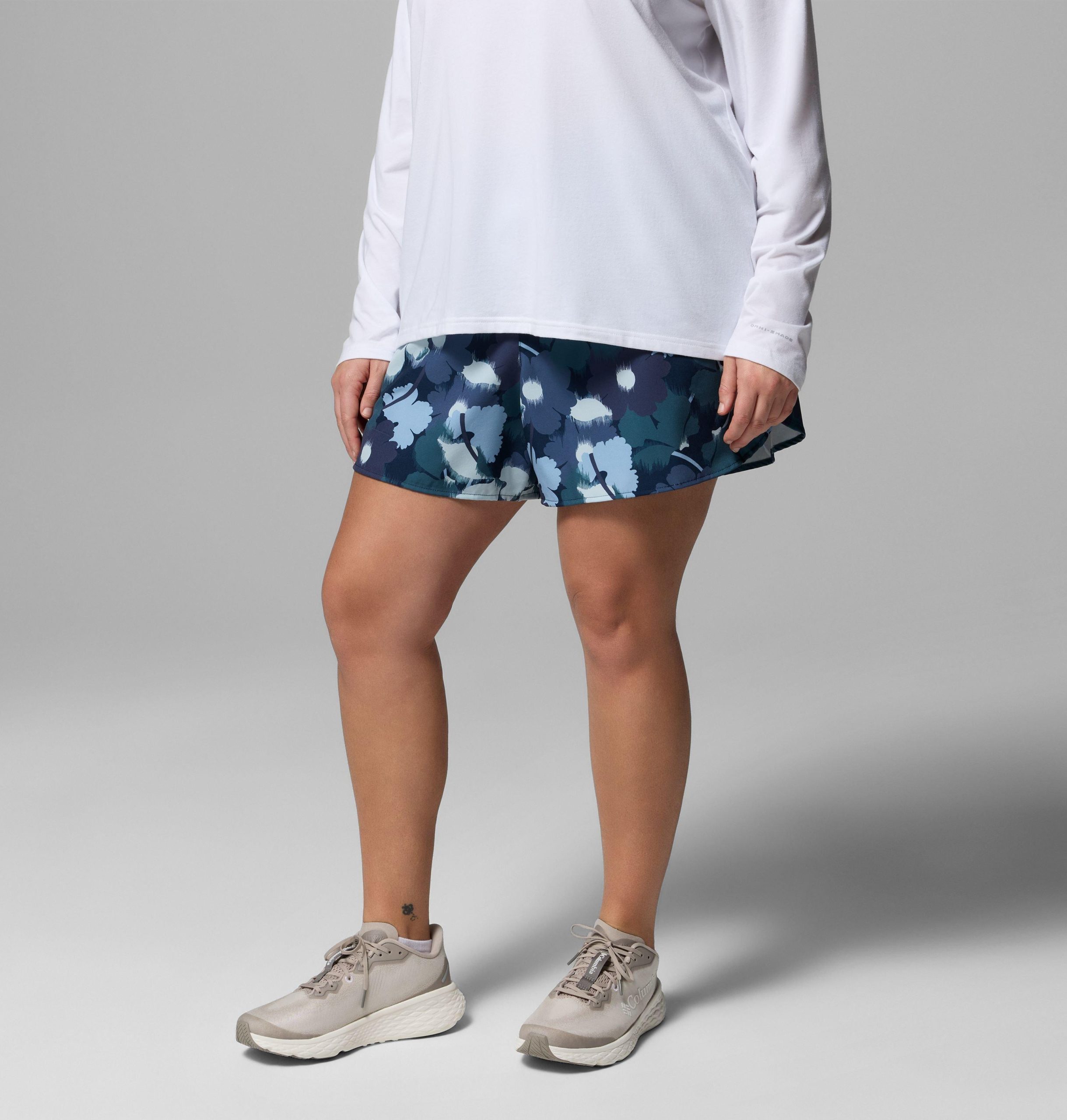 naisten vital valley -printtishortsit - plus-koko