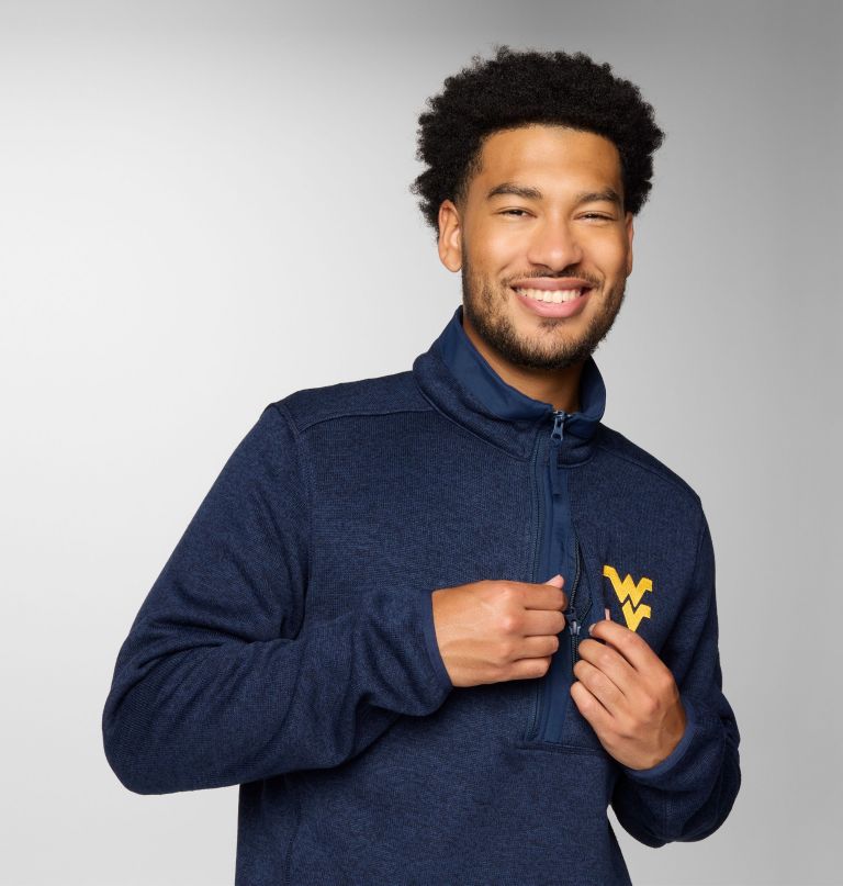 miesten collegiate sweater weather fleece half zip -pusero - länsi-virginia